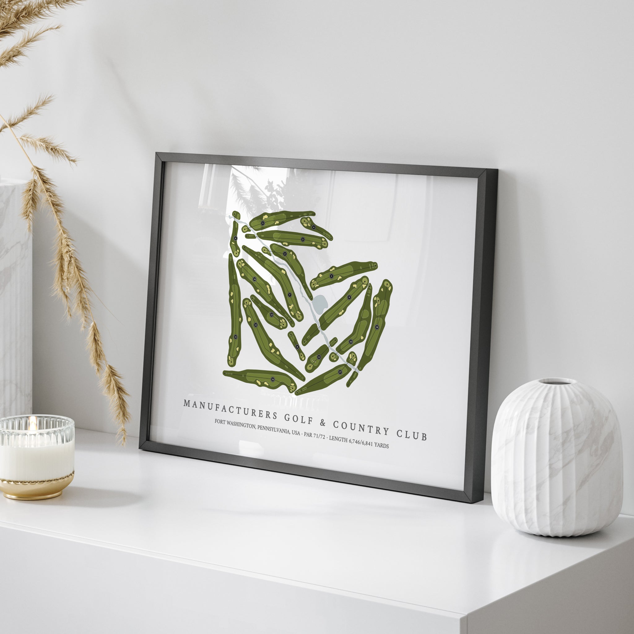 Manufacturers Golf & Country Club | Golf Course Print | On Table