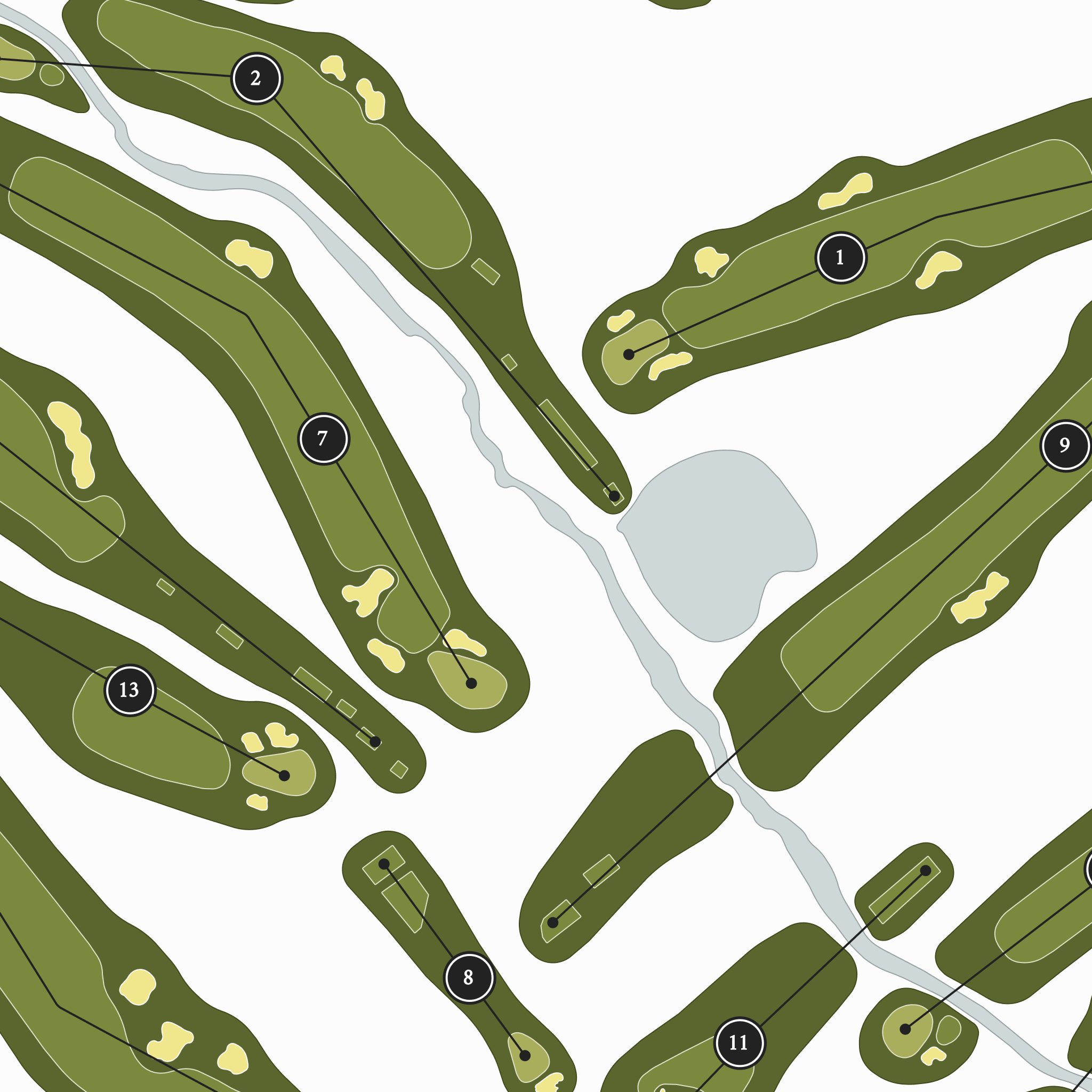 Manufacturers Golf & Country Club | Golf Course Map | Close Up