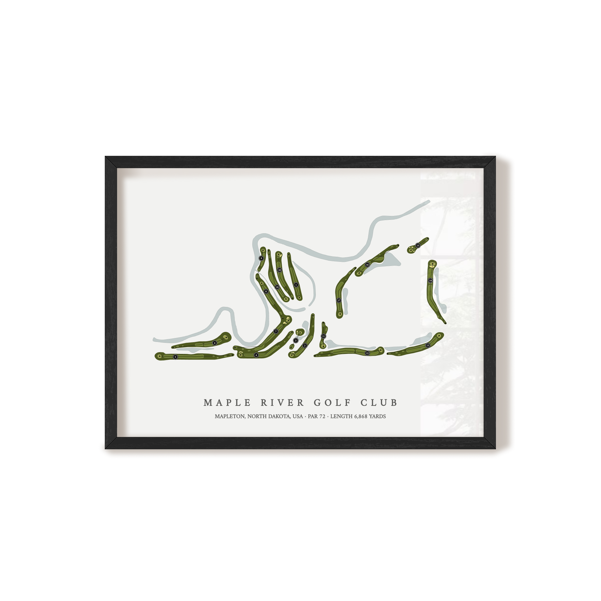Maple River Golf Club | Golf Course Print | Black Frame