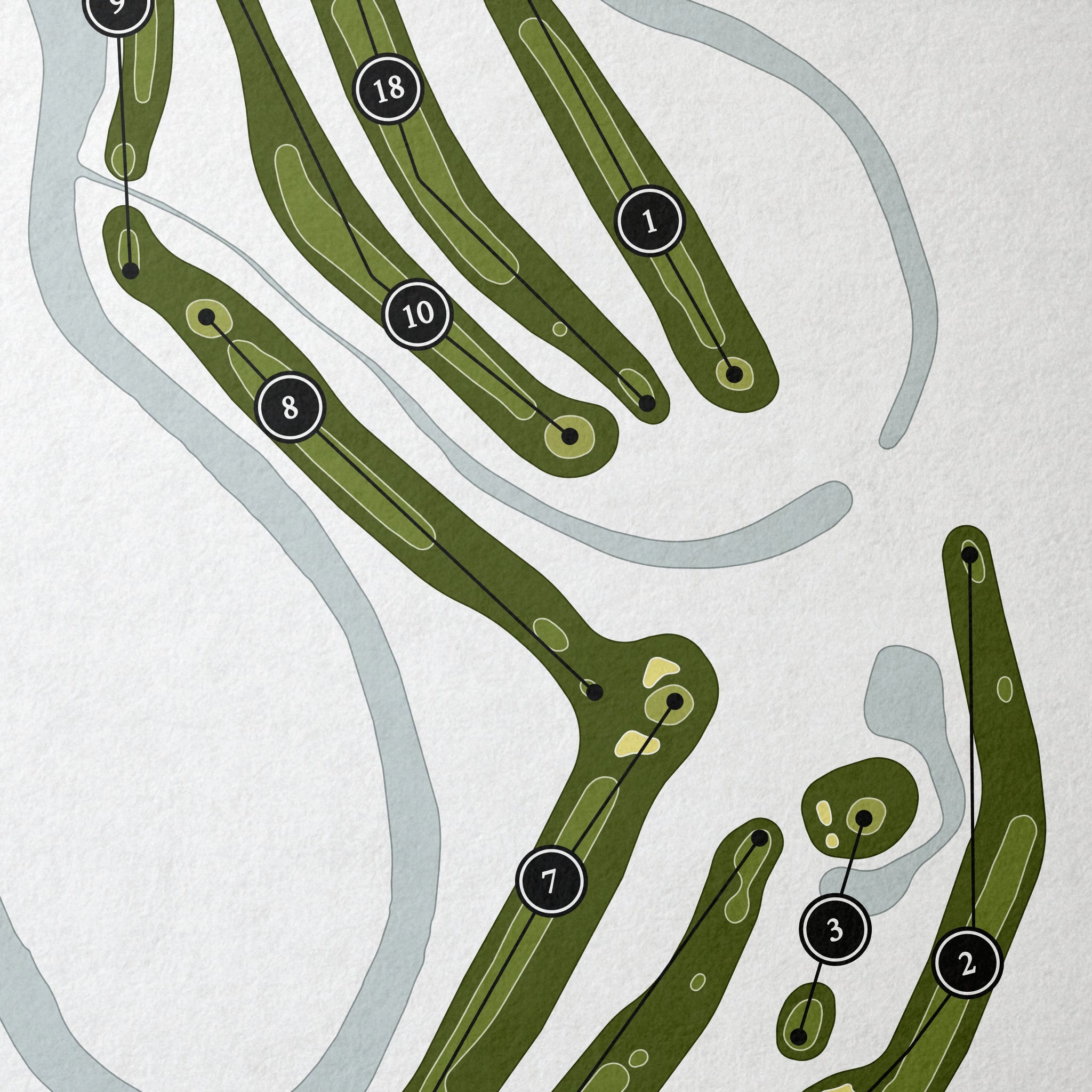 Maple River Golf Club | Golf Course Print | Close Up