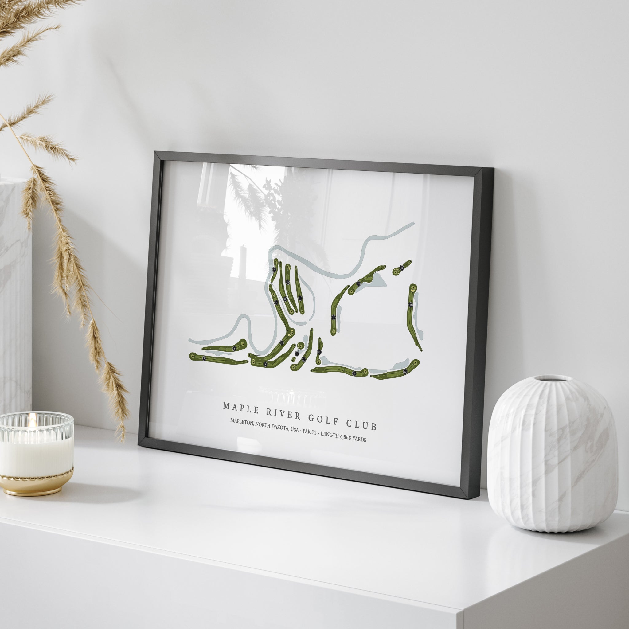 Maple River Golf Club | Golf Course Print | On Table