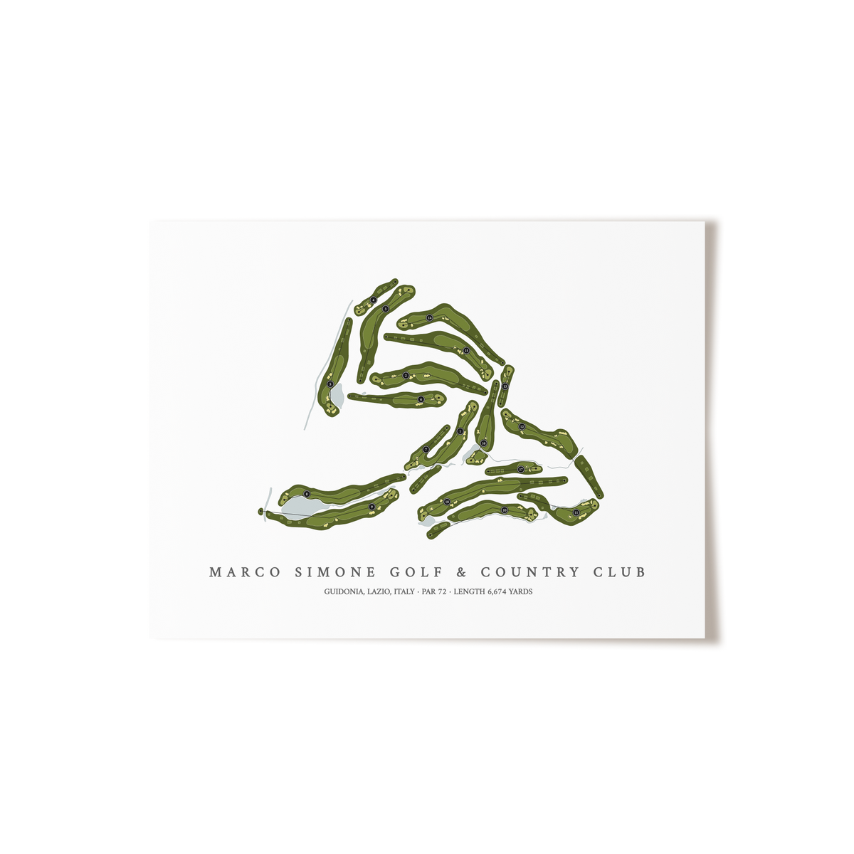 Marco Simone Golf & Country Club | Golf Course Print | Unframed