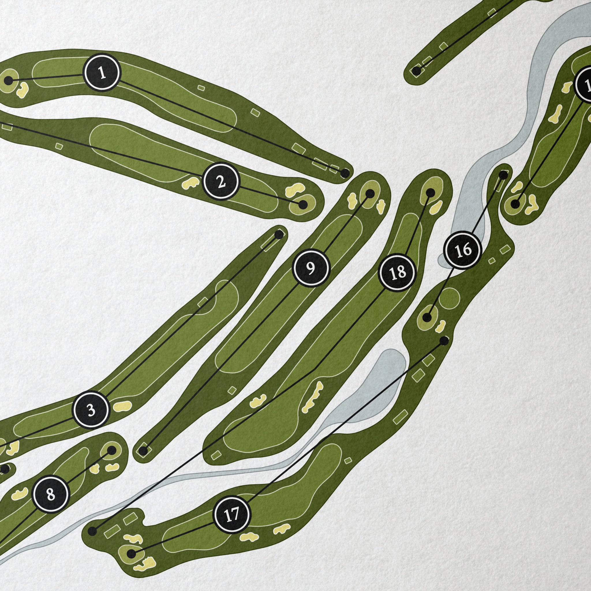 Marin Country Club | Golf Course Map | Close Up