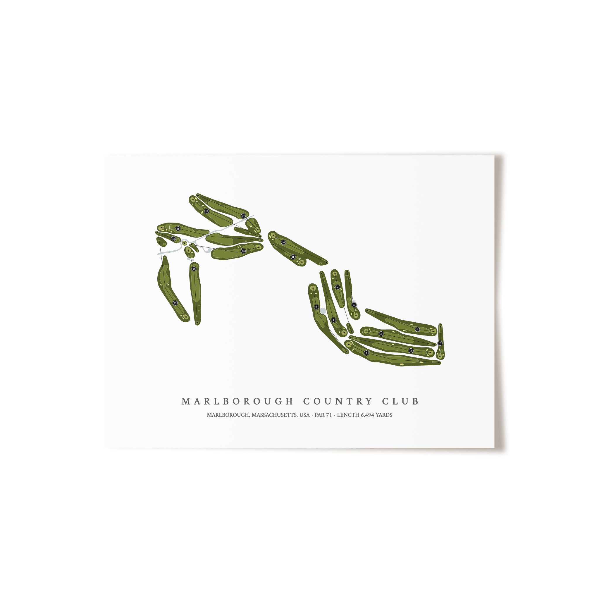 Marlborough Country Club | Golf Course Print | Unframed