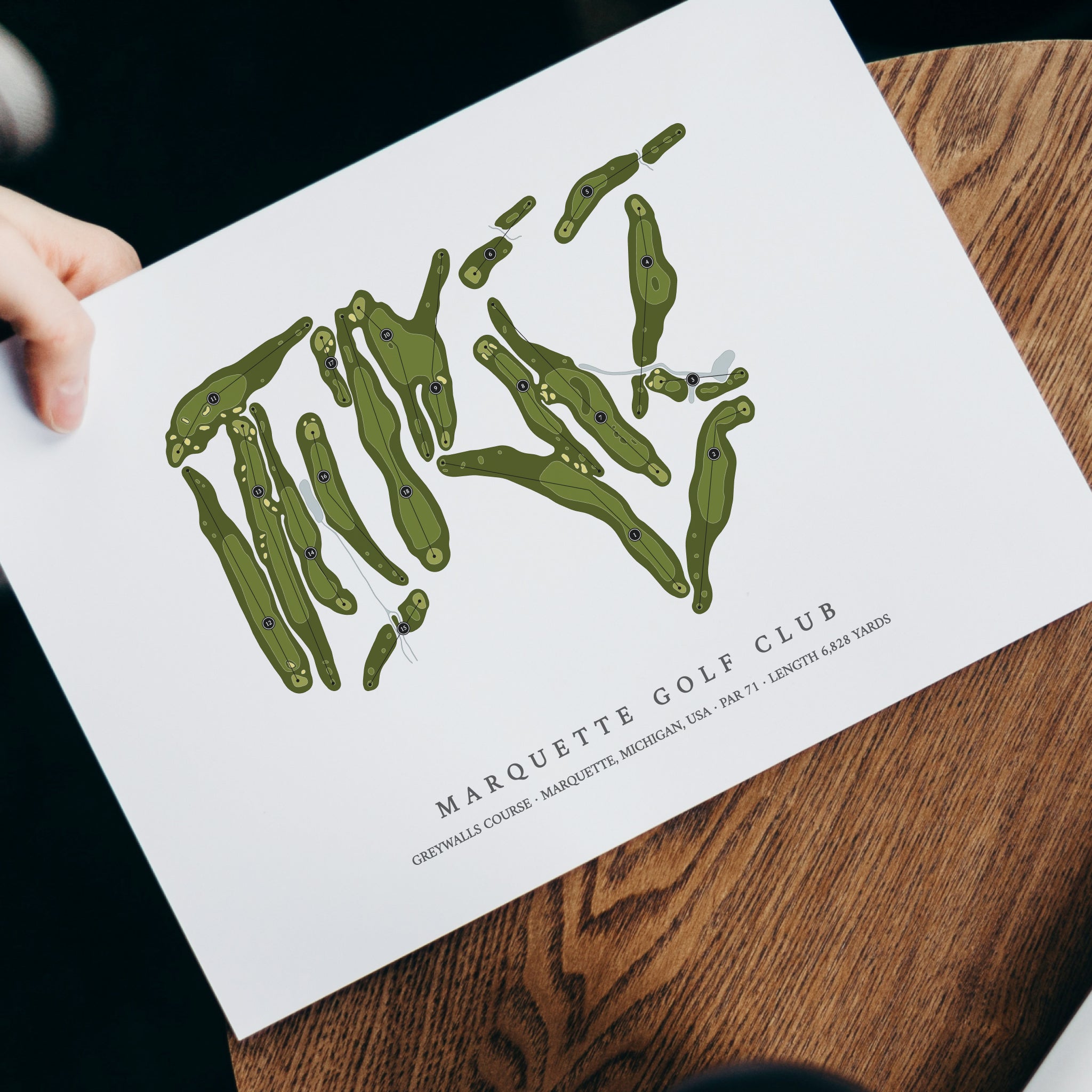 Marquette Golf Club - Greywalls Course | Golf Course Map | With Laptop