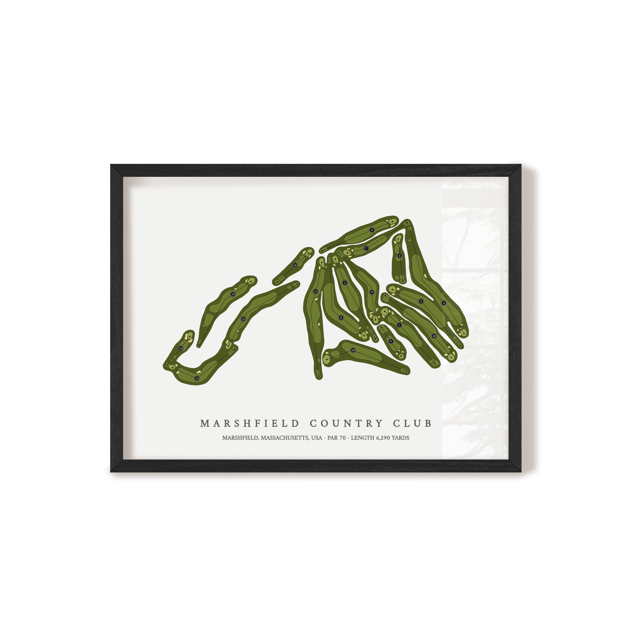 Marshfield Country Club | Golf Course Print | Black Frame