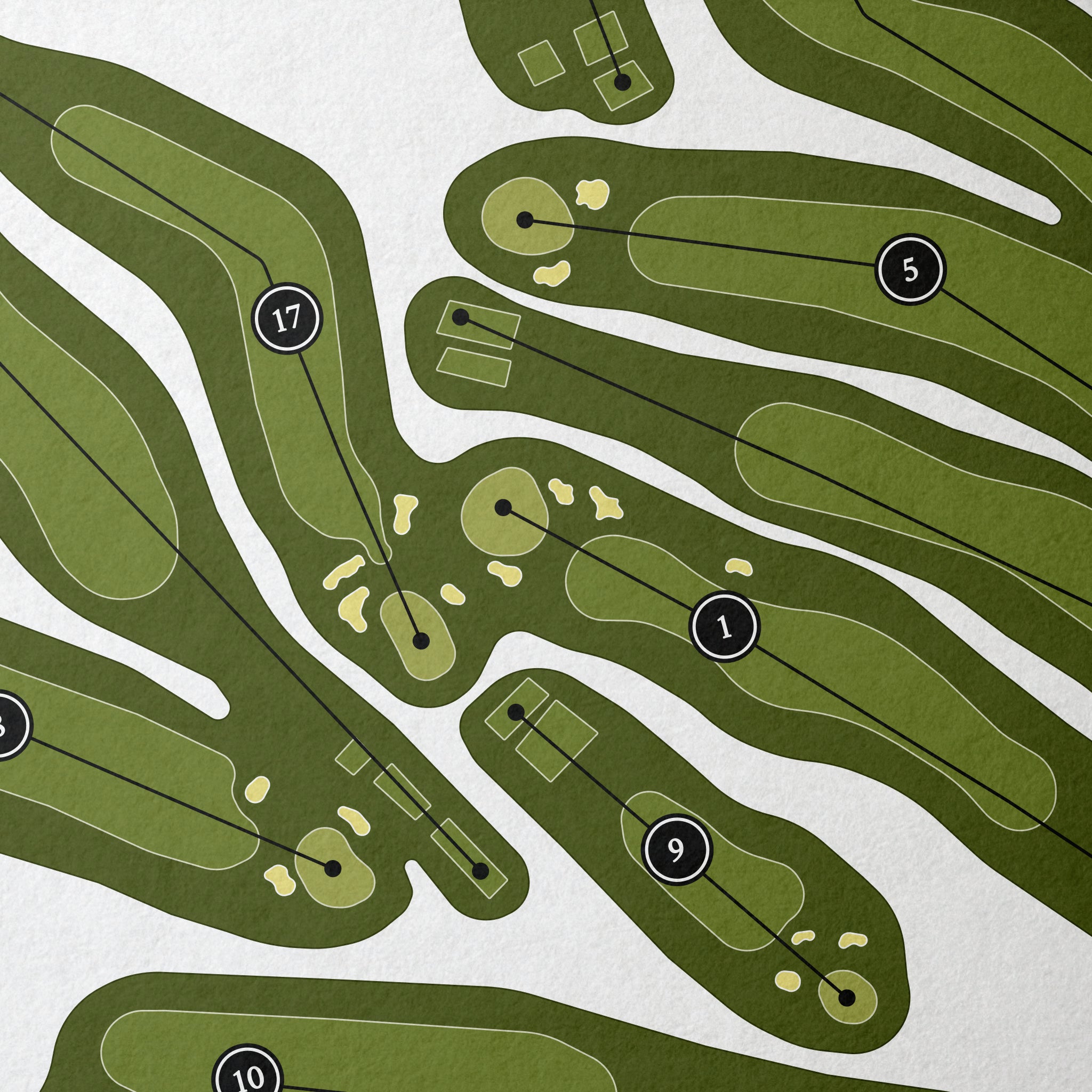 Marshfield Country Club | Golf Course Print | Close Up