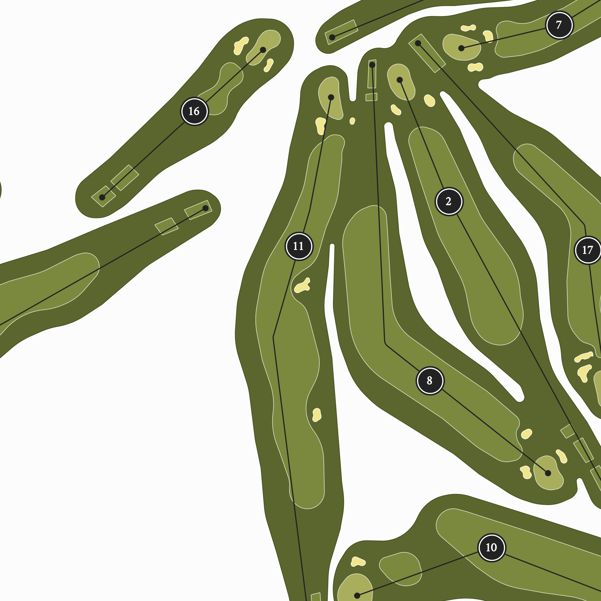 Marshfield Country Club | Golf Course Print | Close Up