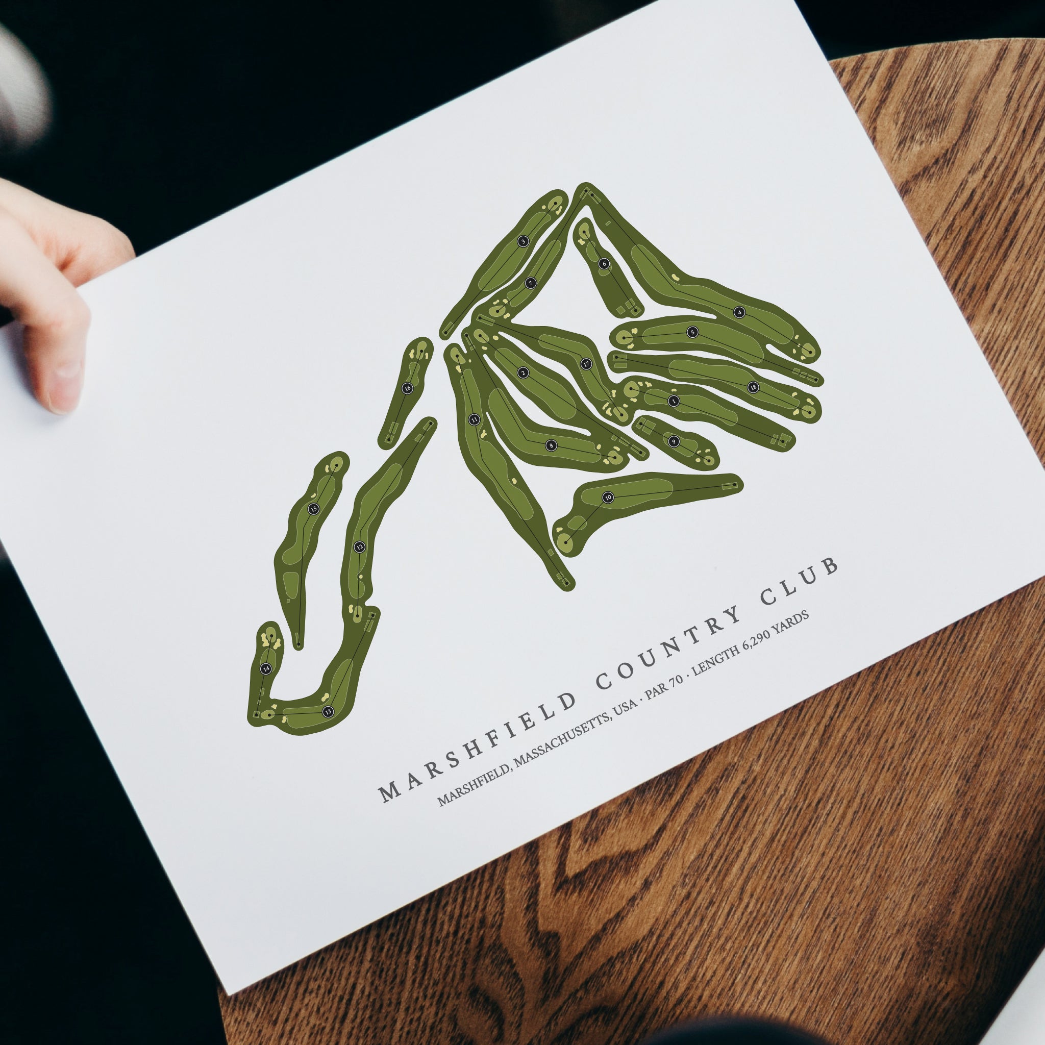 Marshfield Country Club | Golf Course Print | With Laptop