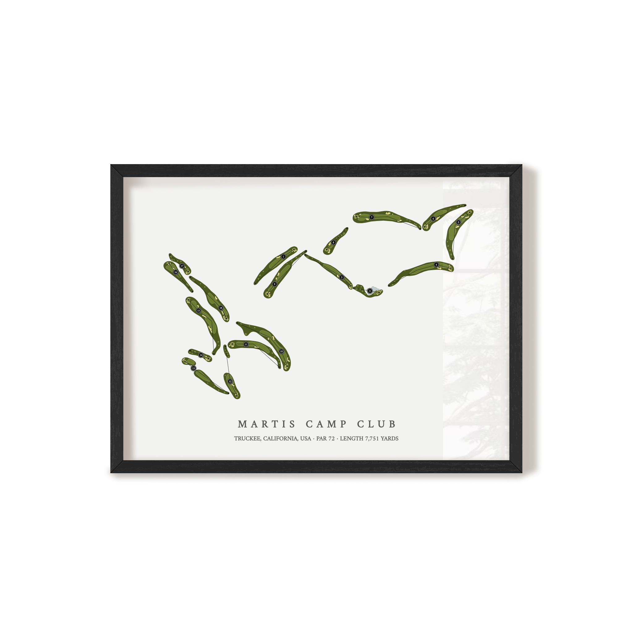 Martis Camp Club | Golf Course Map | Black Frame
