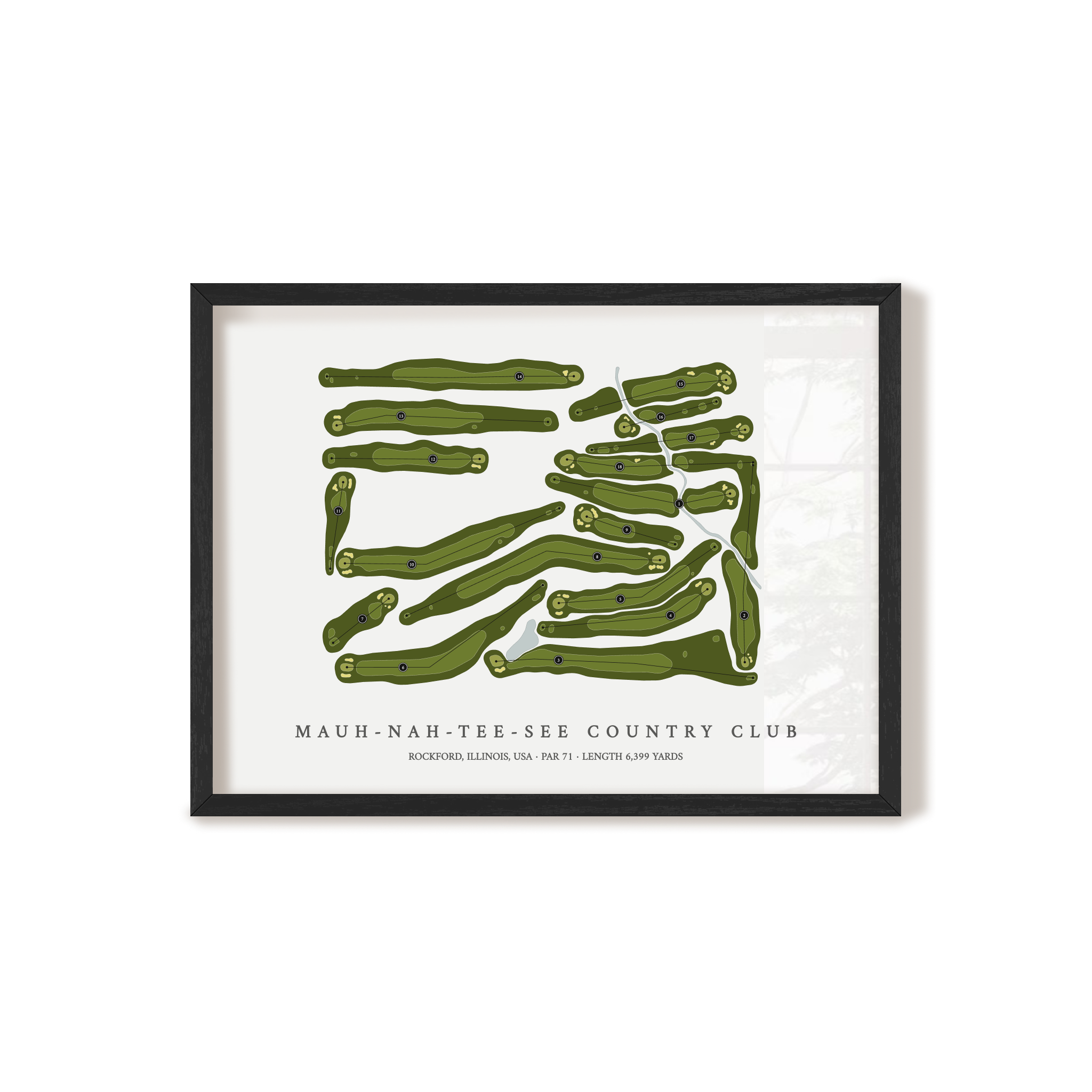 Mauh-Nah-Tee-See Country Club | Golf Course Print | Black+Frame