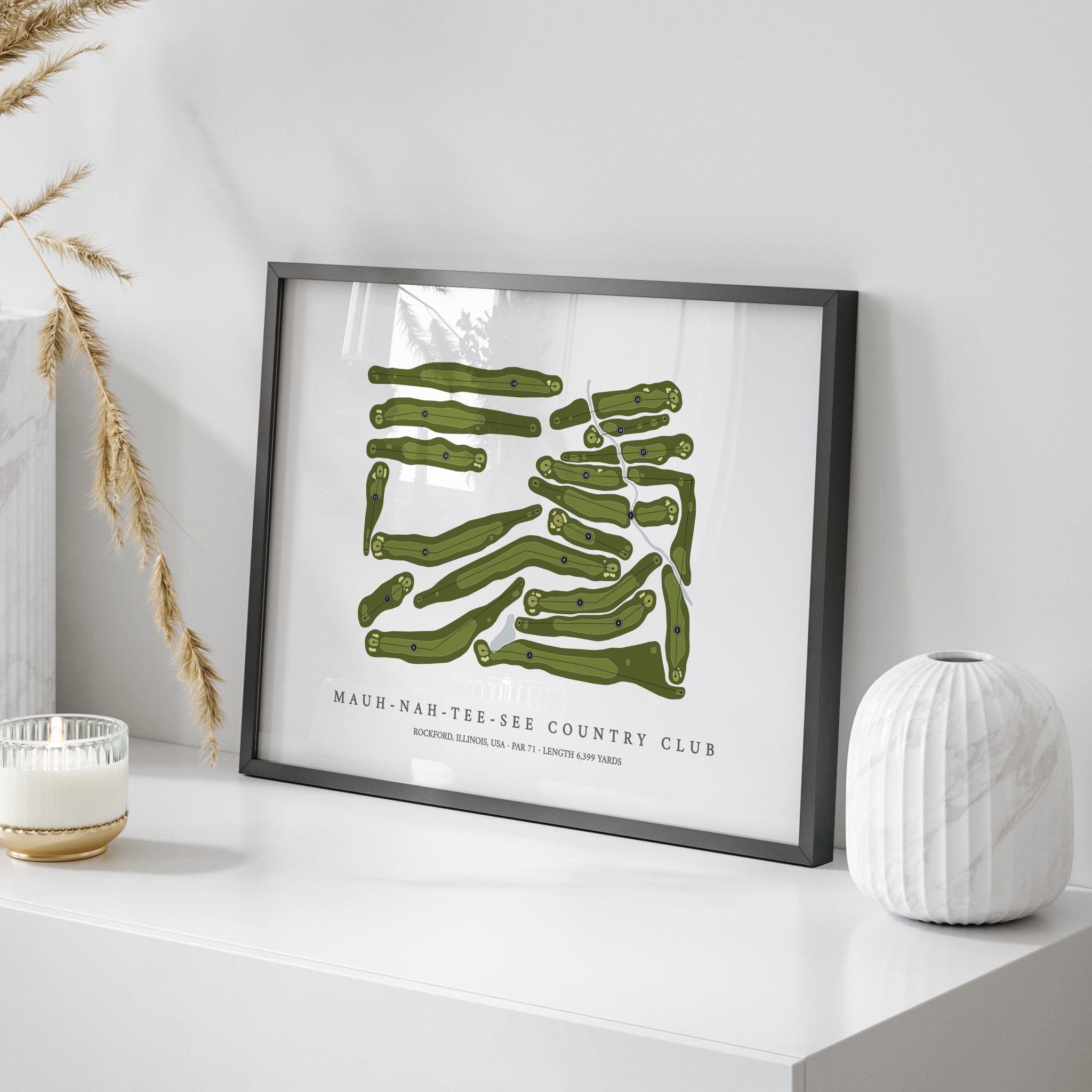 Mauh-Nah-Tee-See Country Club | Golf Course Print | On+Table