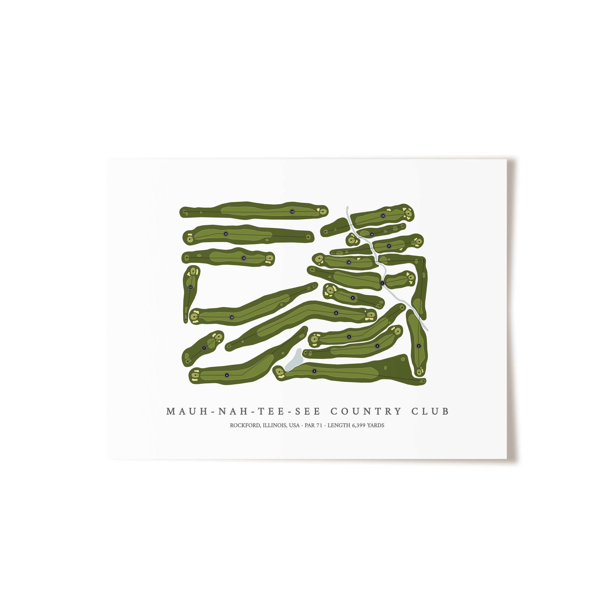 Mauh-Nah-Tee-See Country Club | Golf Course Print | Unframed