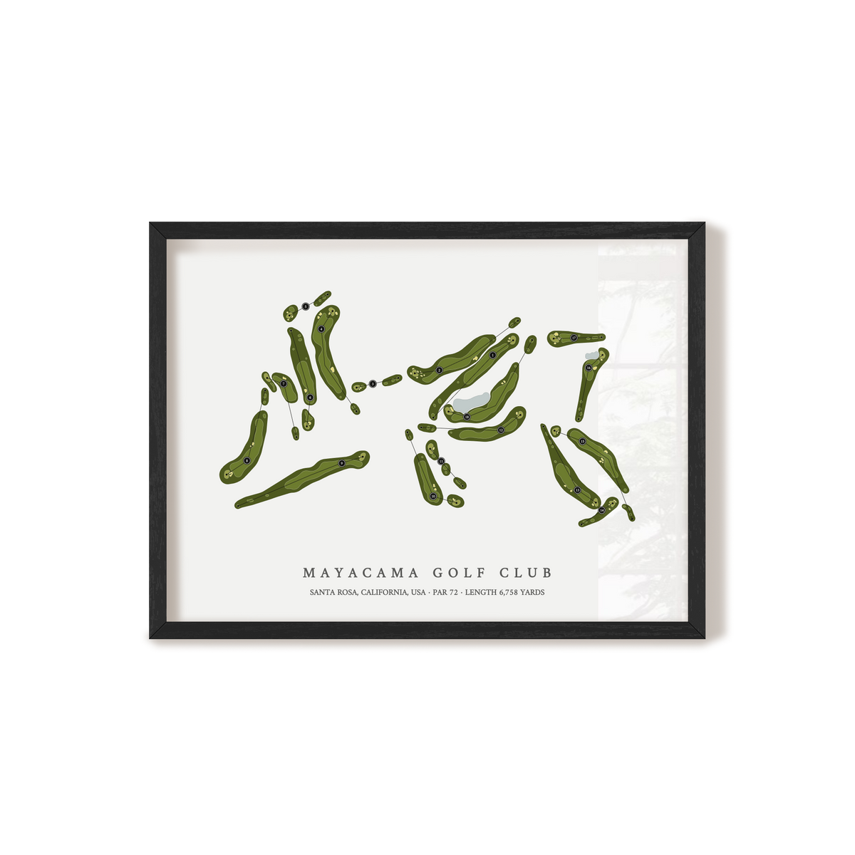 Mayacama Golf Club | Golf Course Print | Black Frame