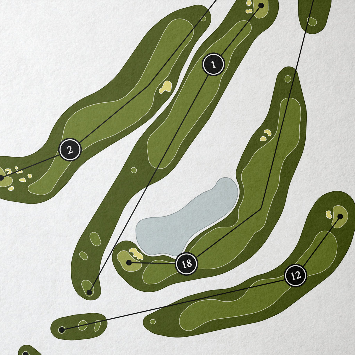 Mayacama Golf Club | Golf Course Print | Close Up