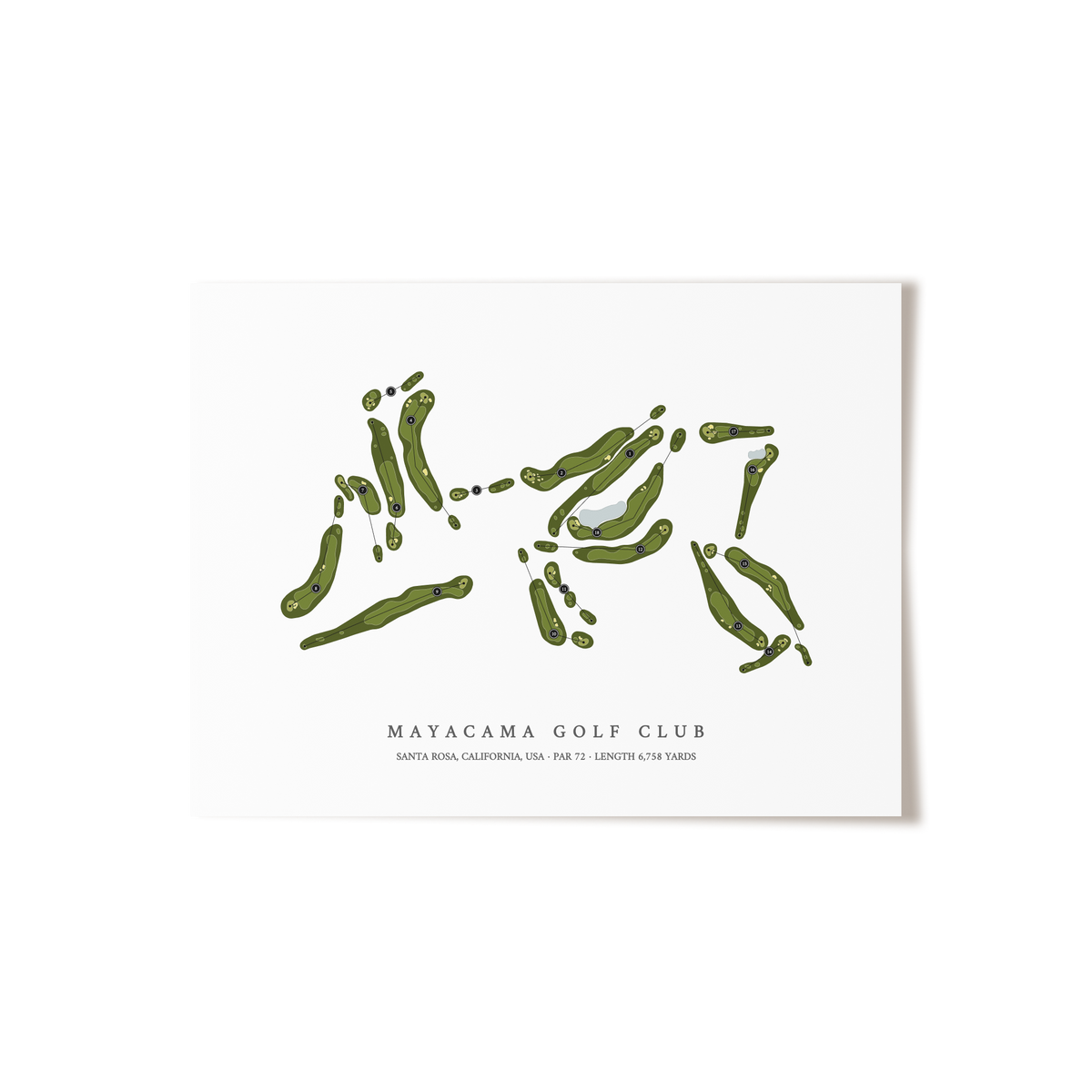 Mayacama Golf Club | Golf Course Print | Unframed
