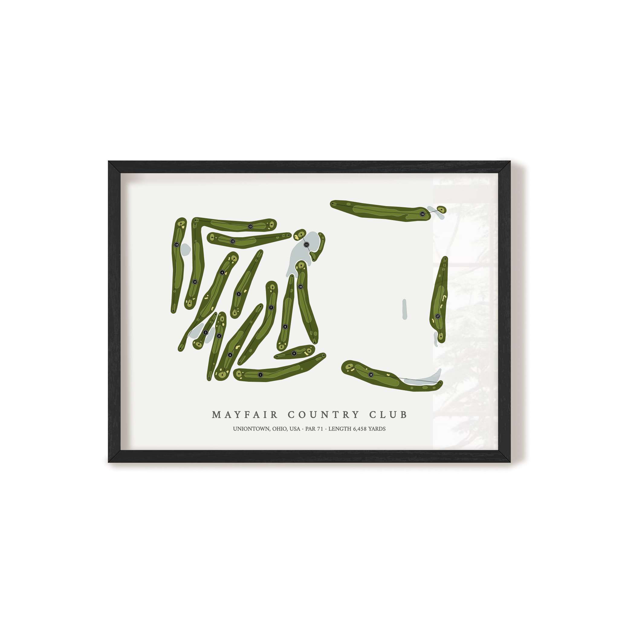 Mayfair Country Club | Golf Course Map | Black+Frame