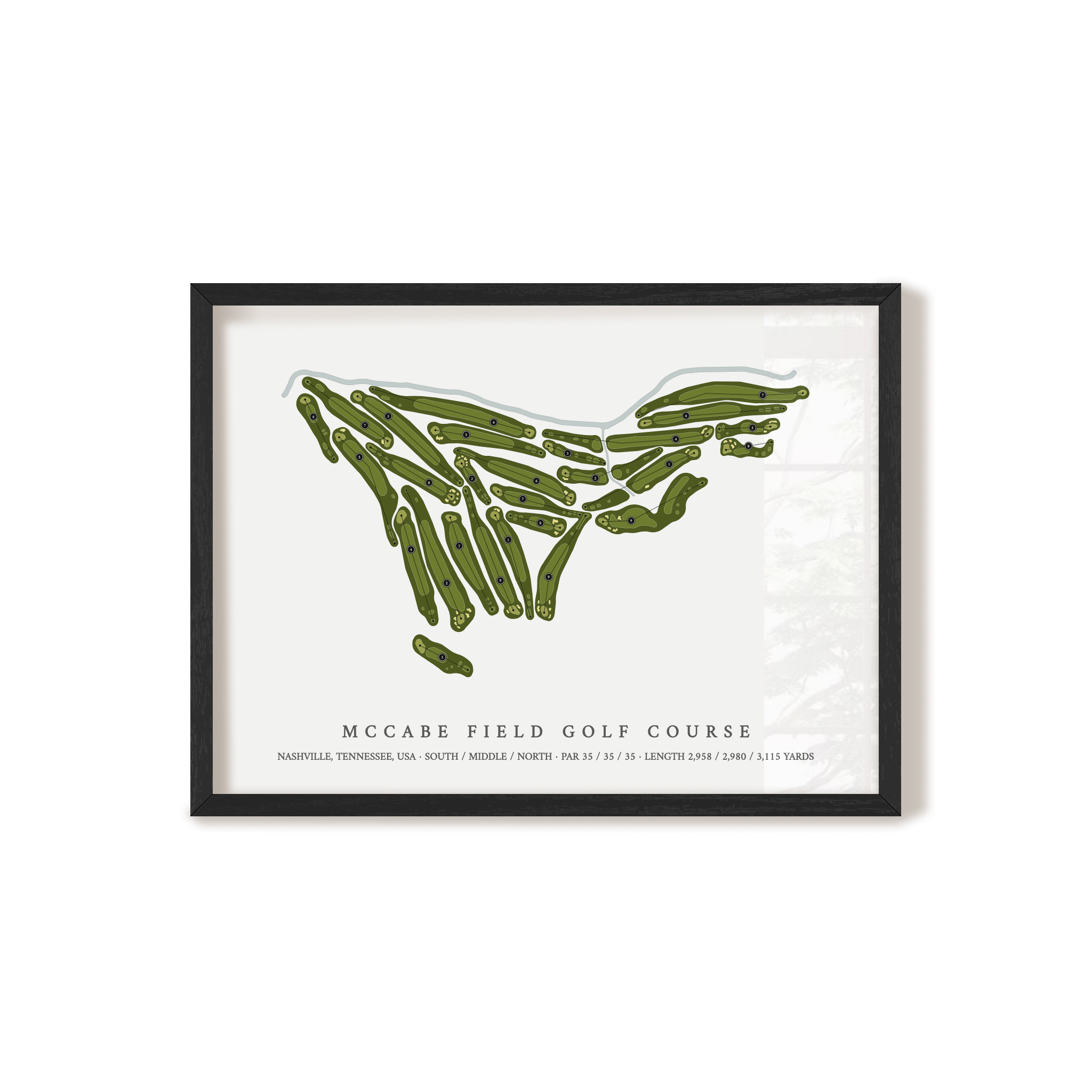 McCabe Field Golf Course | Golf Course Print | Black+Frame