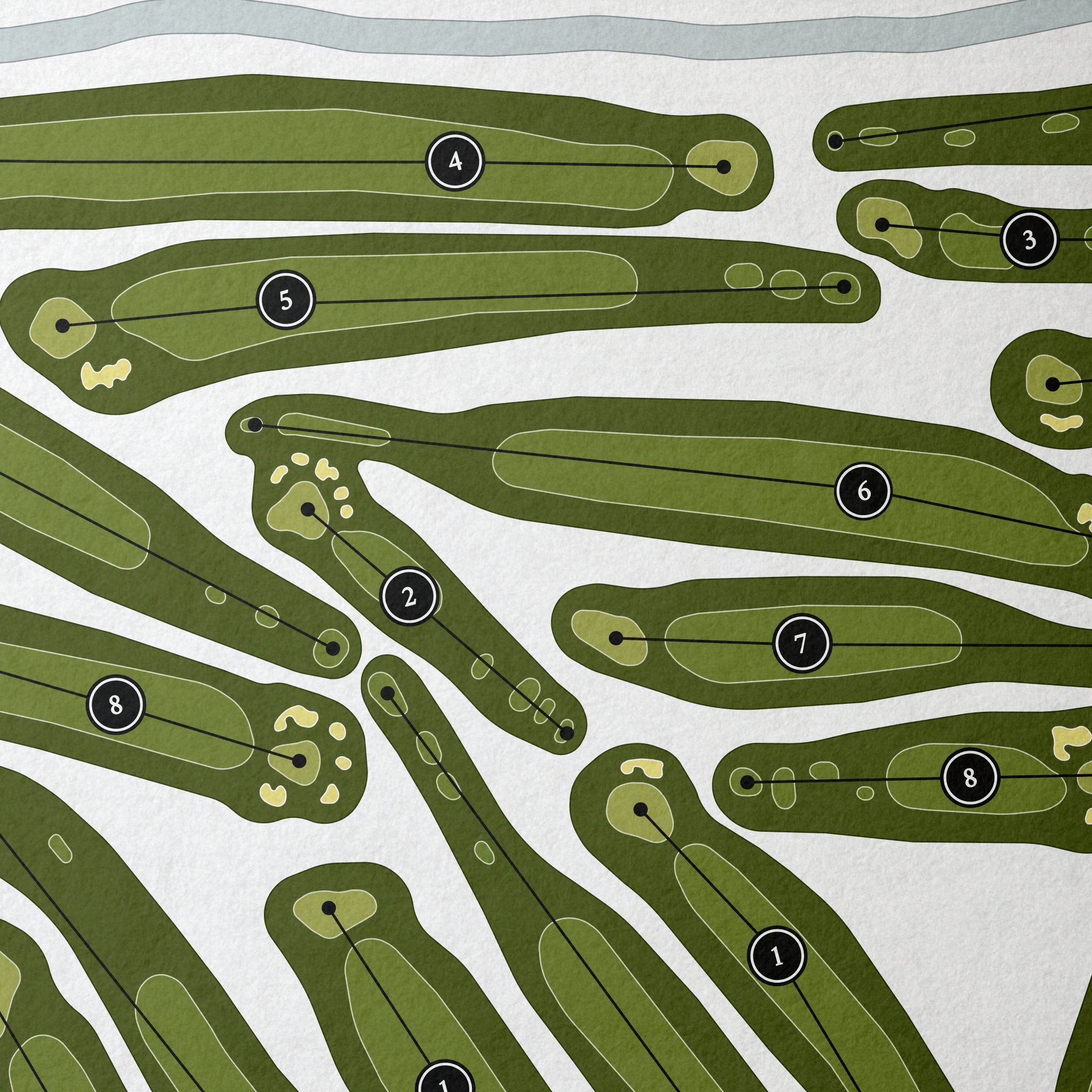 McCabe Field Golf Course | Golf Course Print | Close+Up