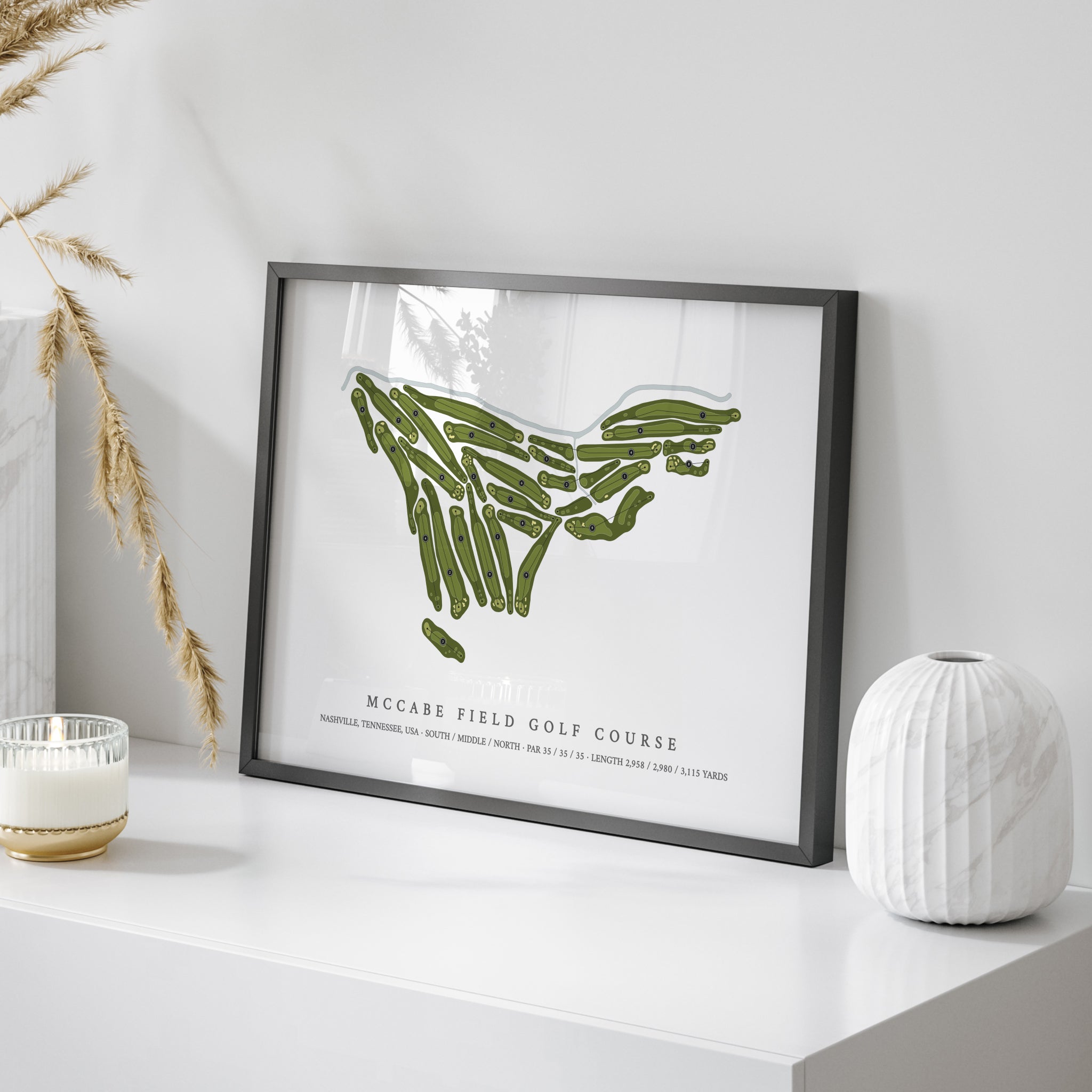 McCabe Field Golf Course | Golf Course Print | On+Table