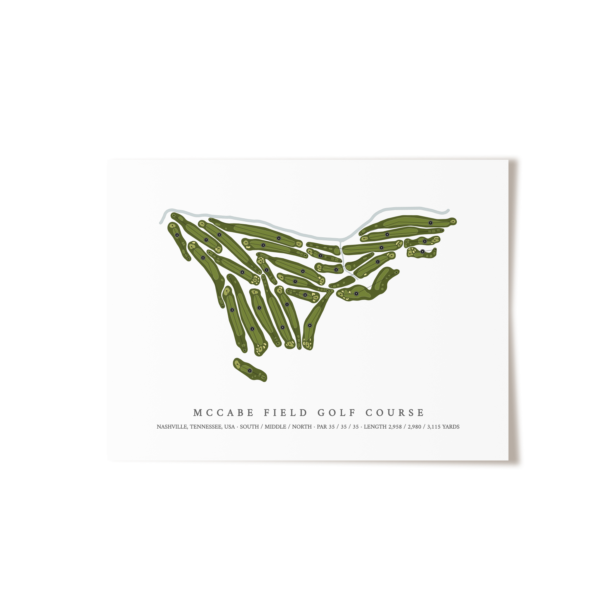 McCabe Field Golf Course | Golf Course Print | Unframed
