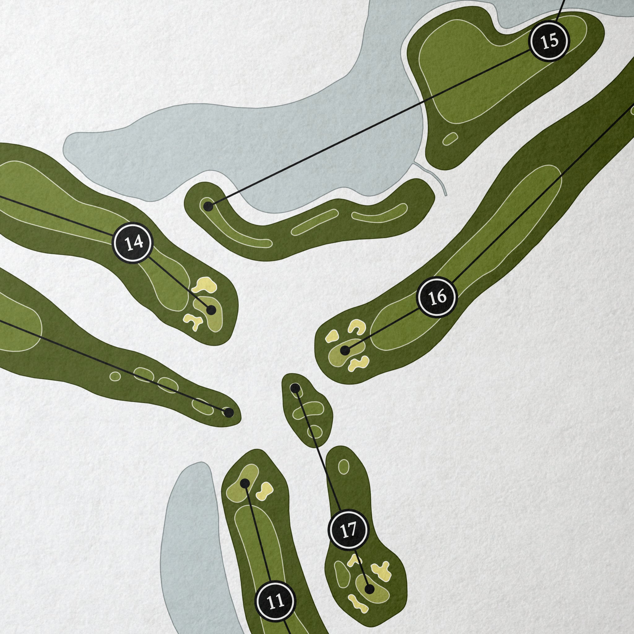 McCormick Ranch Golf Club - Pine Course | Golf Course Map | Close Up