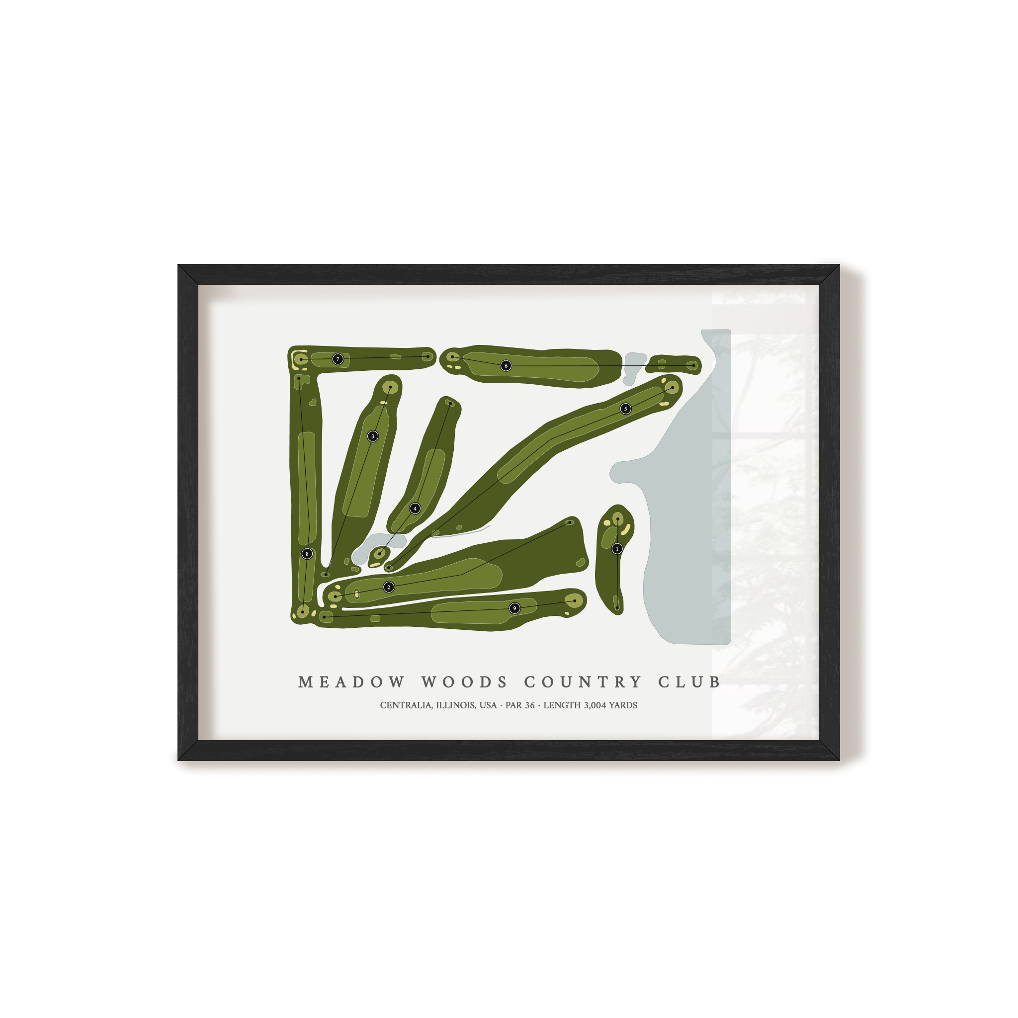 Meadow Woods Country Club | Golf Course Map | Black+Frame