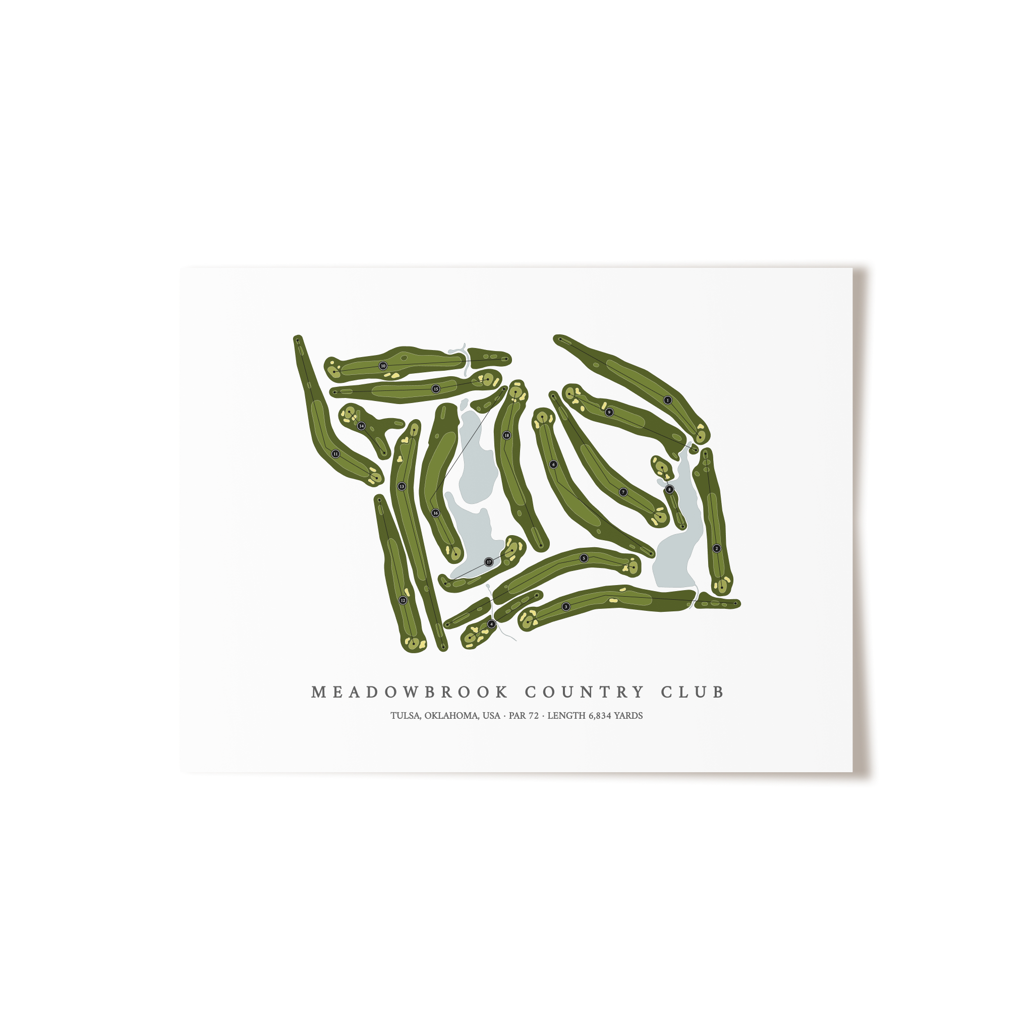 Meadowbrook Country Club | Golf Course Print | Unframed