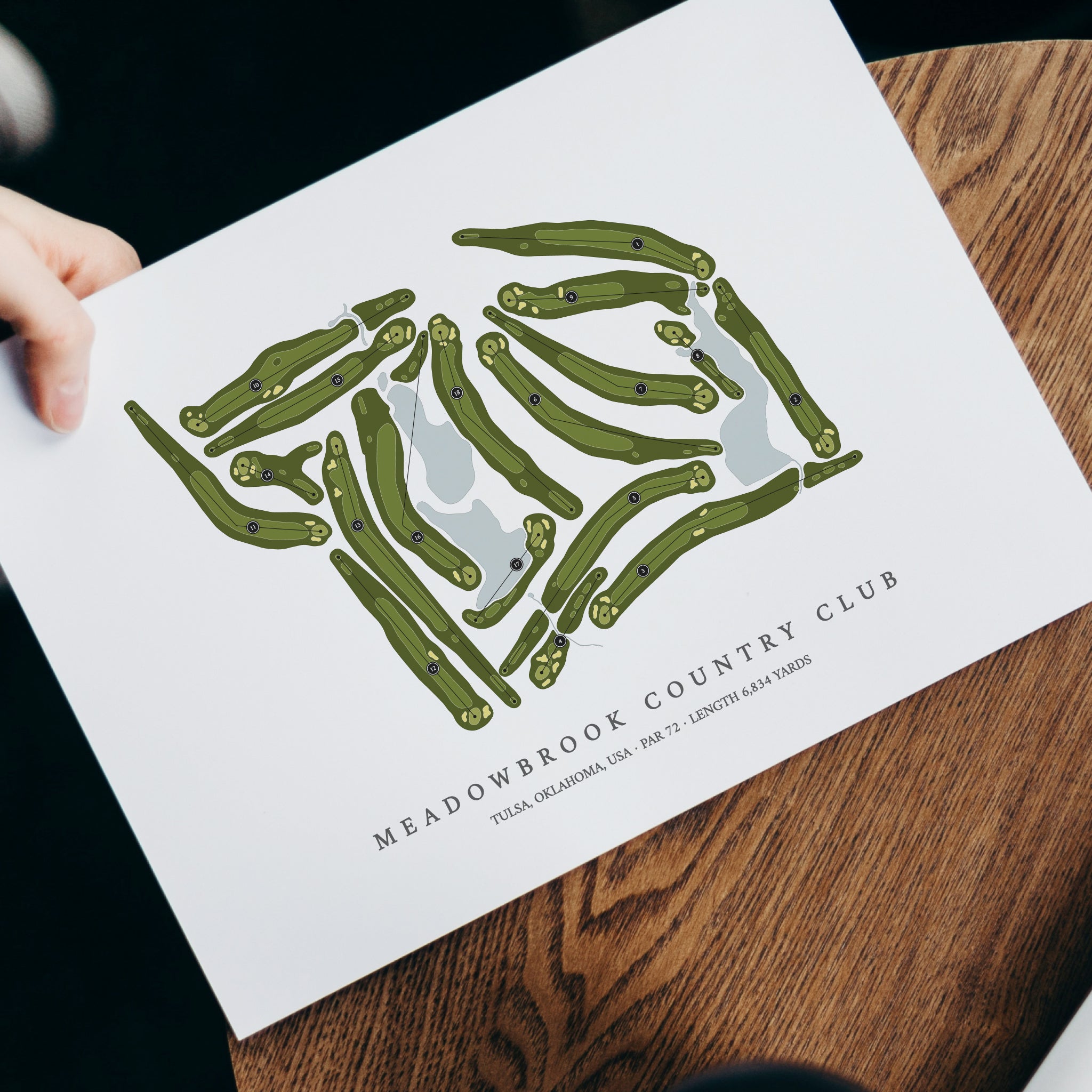 Meadowbrook Country Club | Golf Course Map | With Laptop