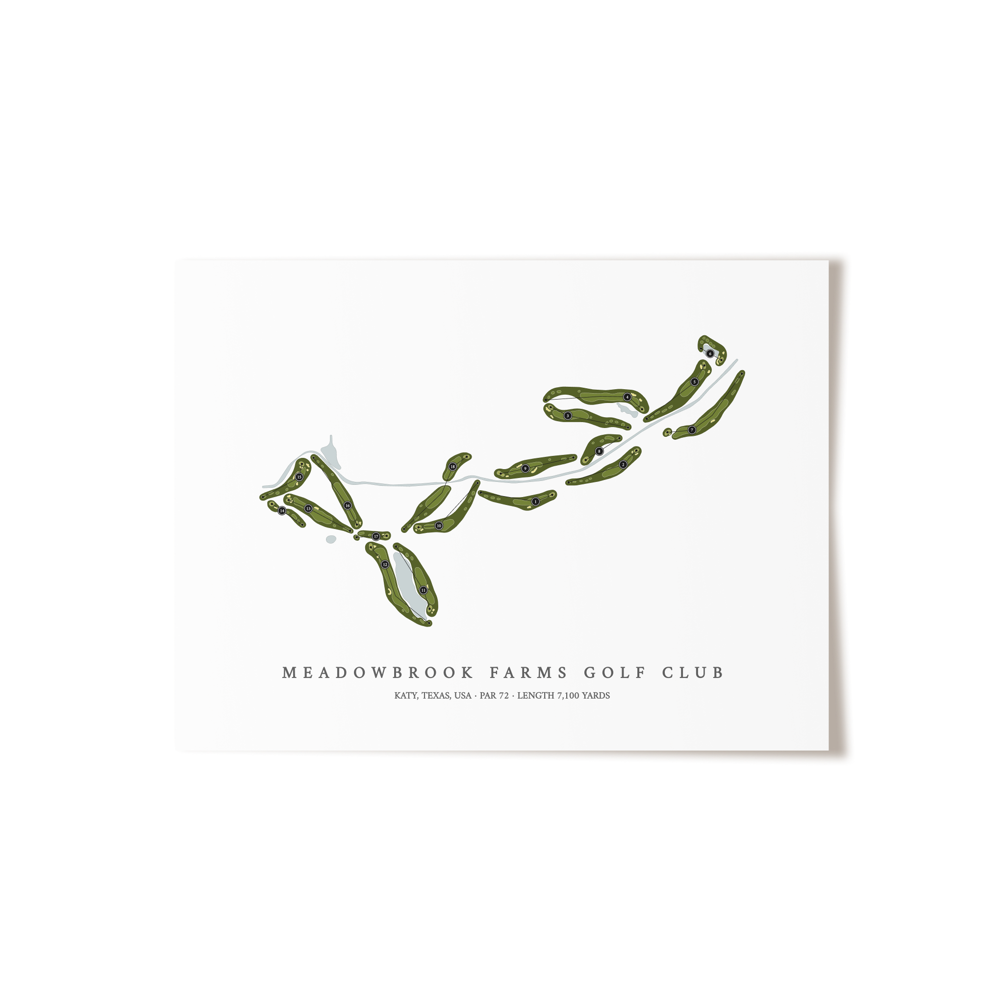 Meadowbrook Farms Golf Club | Golf Course Map | Unframed