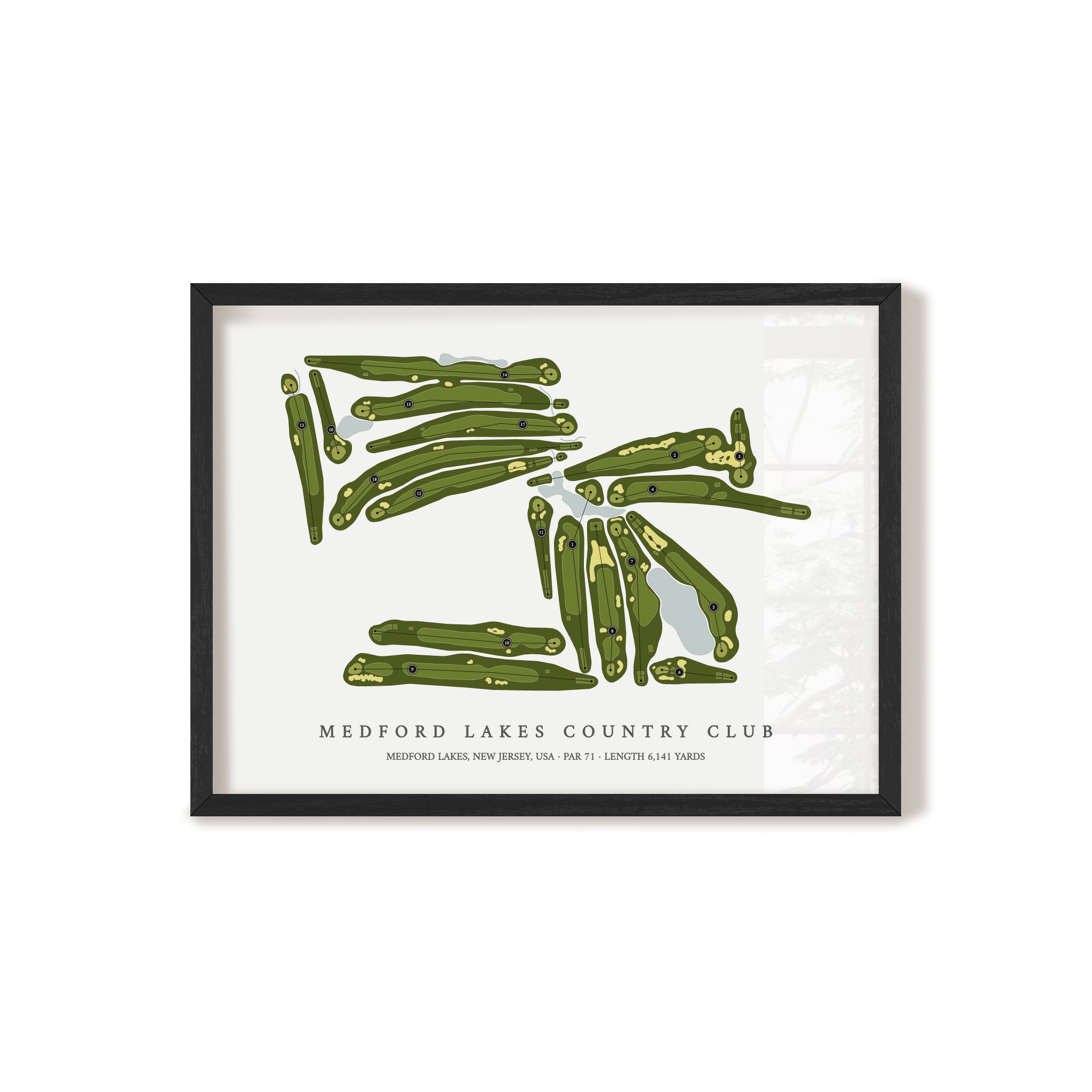 Medford Lakes Country Club | Golf Course Map | Black+Frame