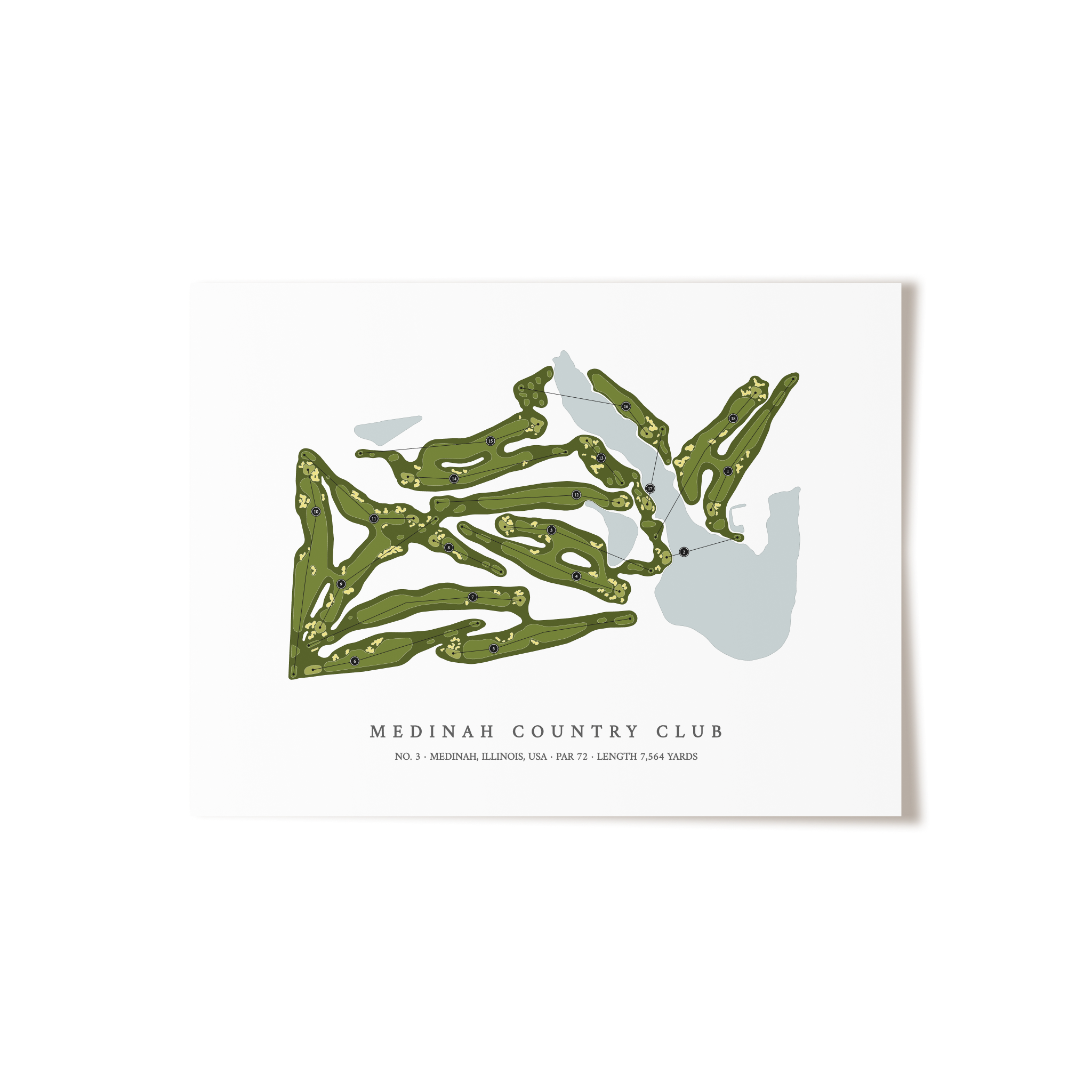 Medinah Country Club - No 3 | Golf Course Print | Unframed