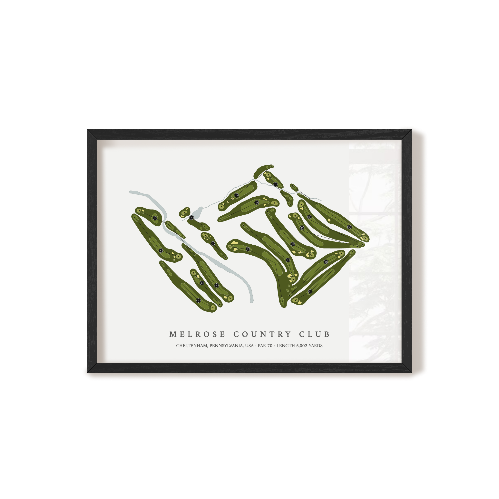 Melrose Country Club | Golf Course Map | Black+Frame