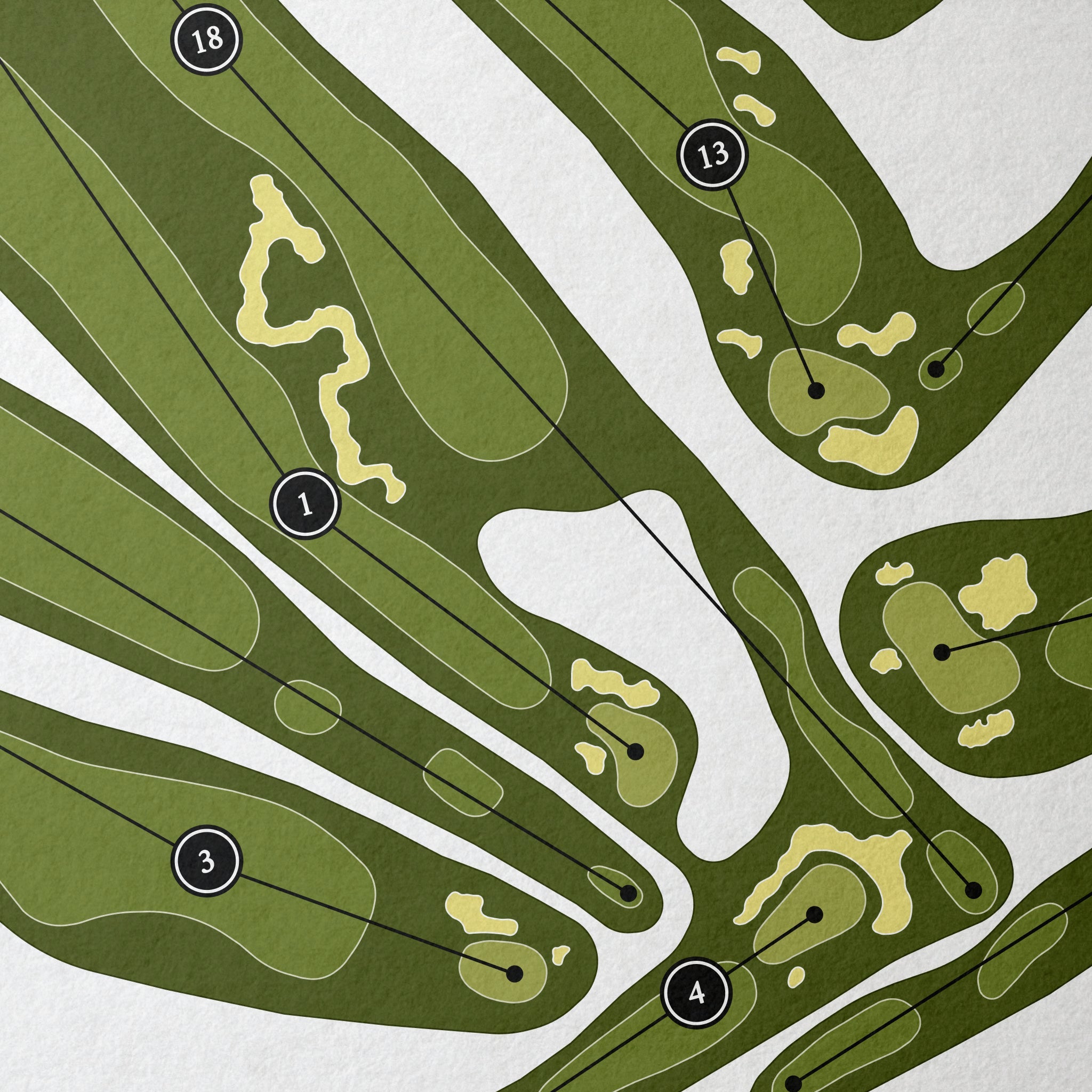 Menlo Country Club | Golf Course Map | Close Up