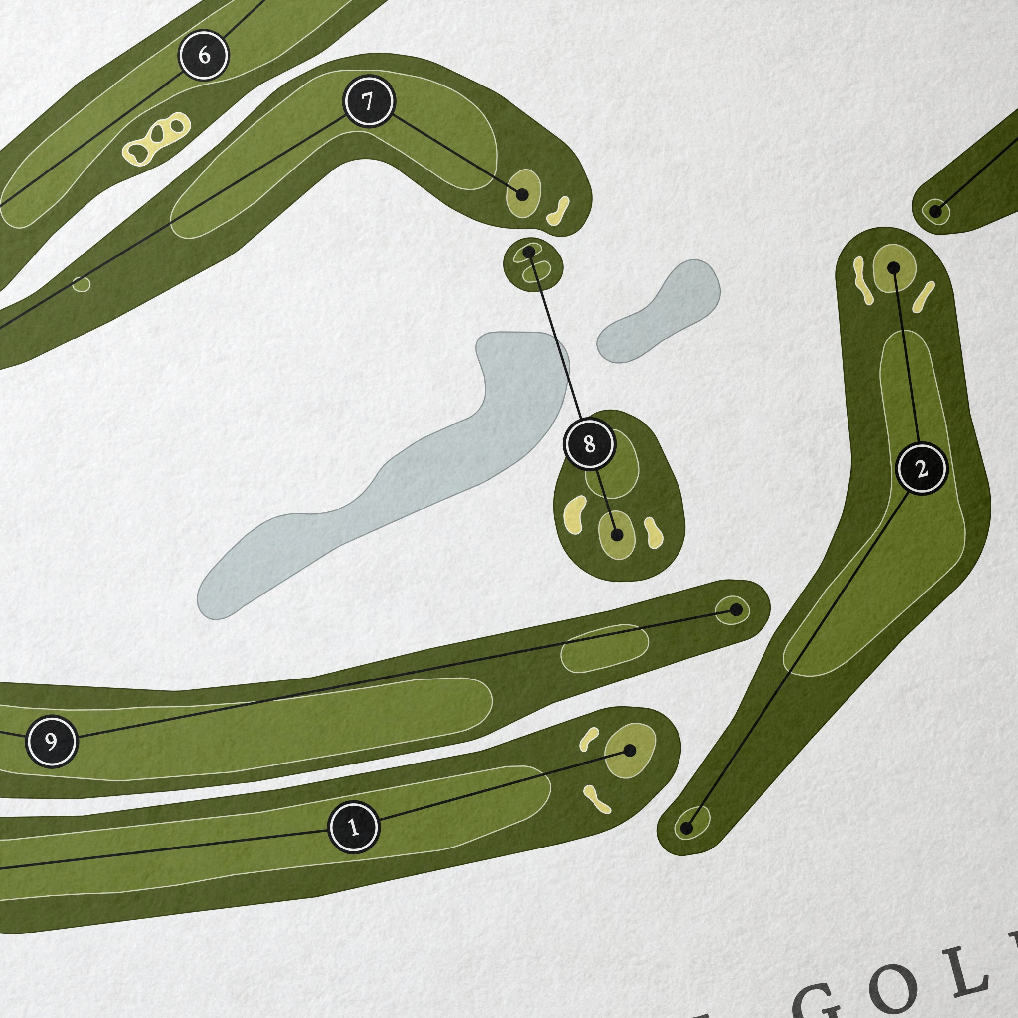 Mere Creek Golf Course | Golf Course Map | Close Up