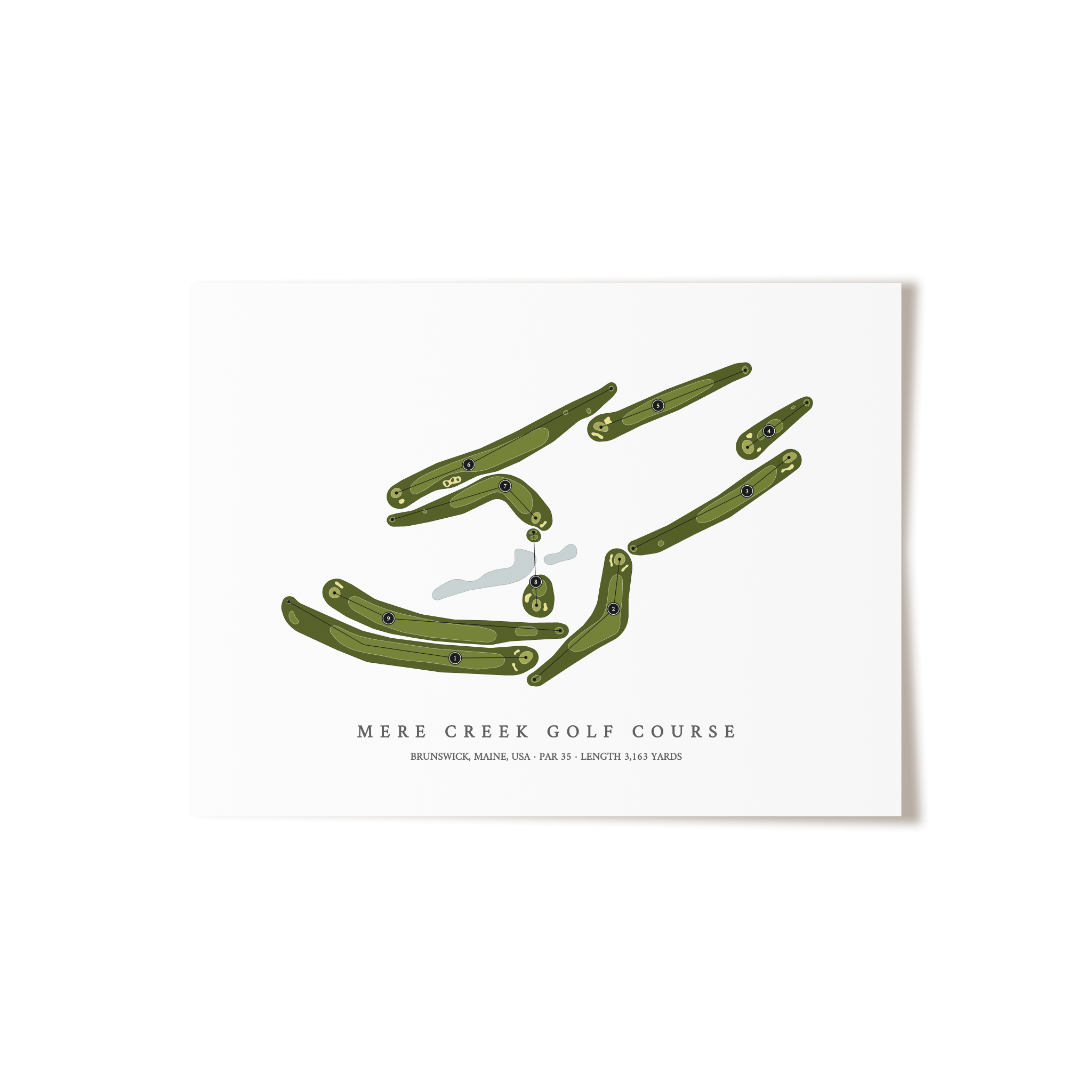 Mere Creek Golf Course | Golf Course Map | Unframed
