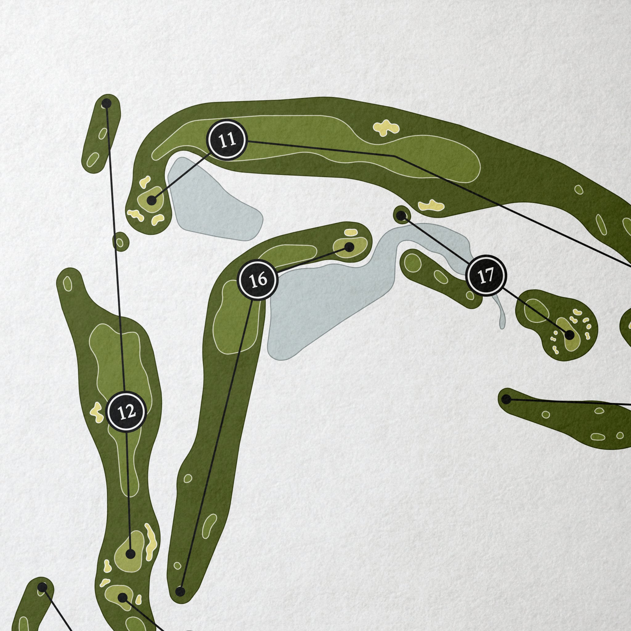 Meridian Golf Club | Golf Course Map | Close Up