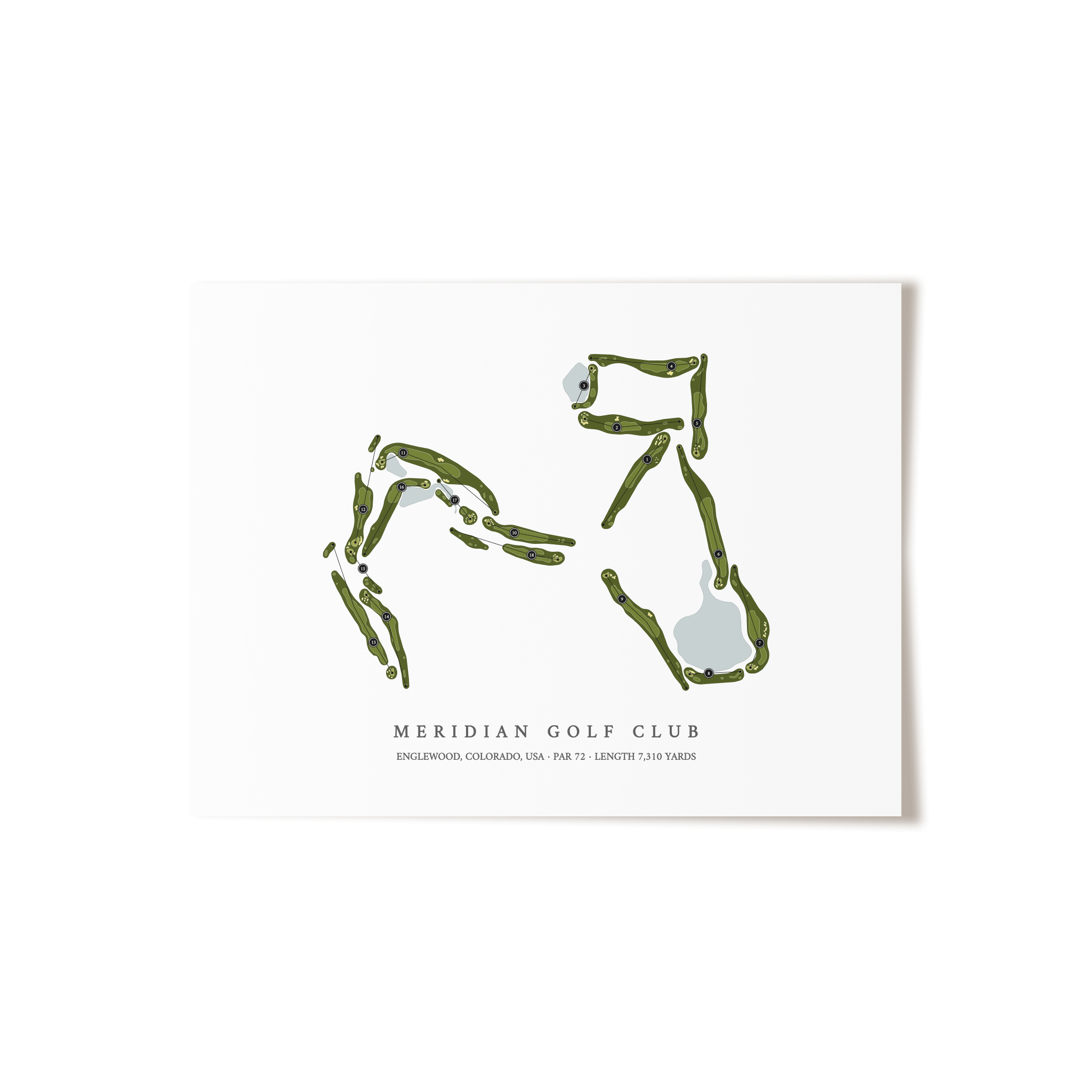 Meridian Golf Club | Golf Course Map | Unframed