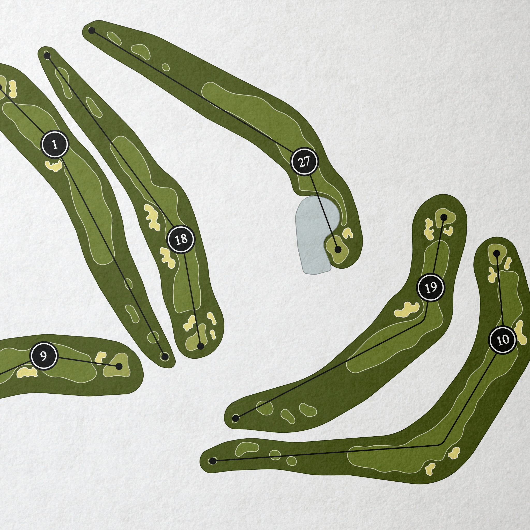 Metedeconk National Golf Club | Golf Course Print | Close Up