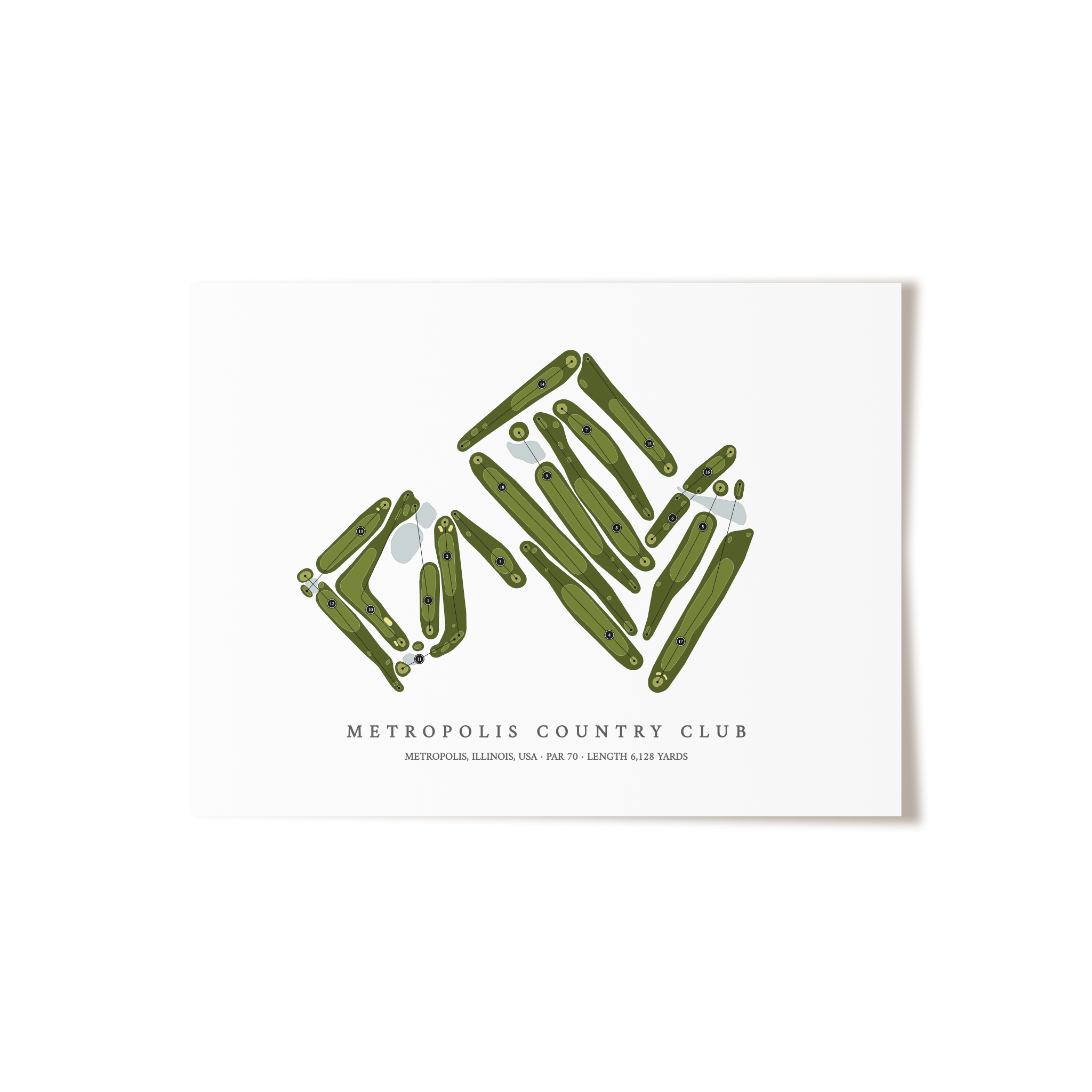 Metropolis Country Club | Golf Course Map | Unframed