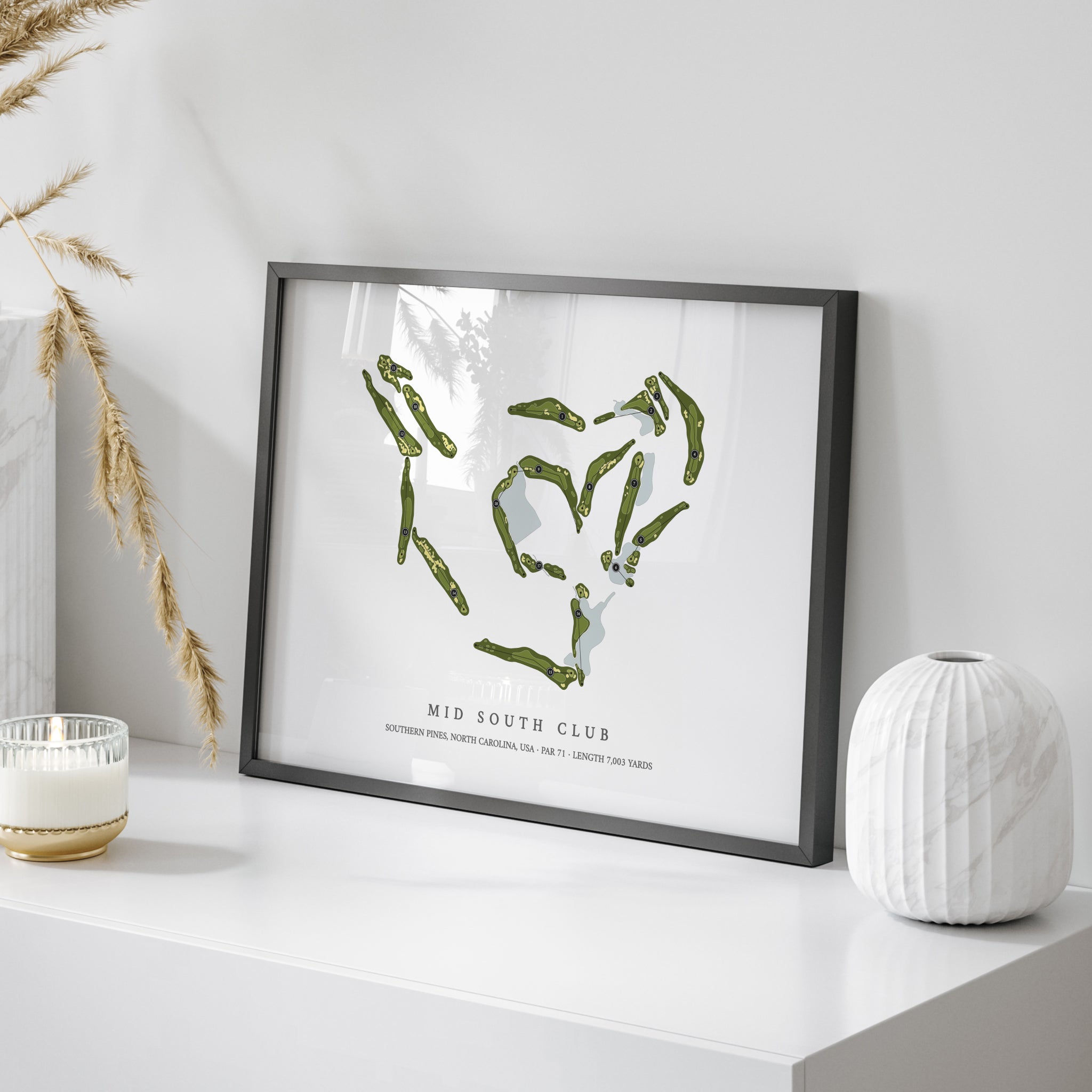 Mid South Club | Golf Course Print | On+Table