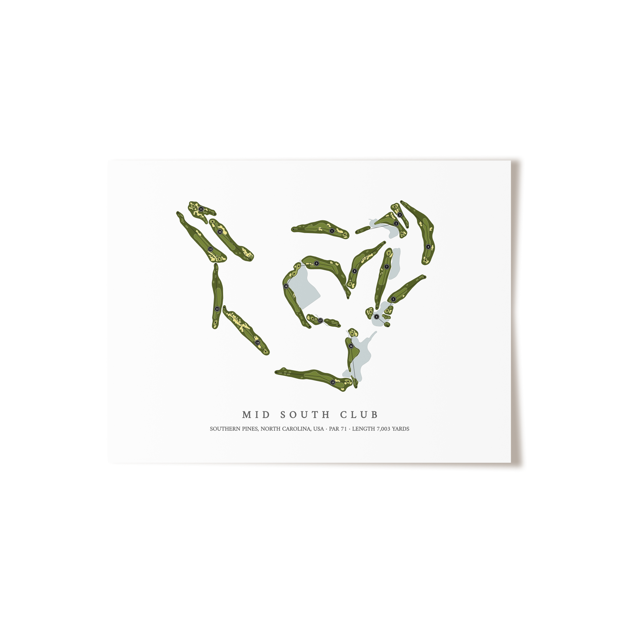 Mid South Club | Golf Course Print | Unframed