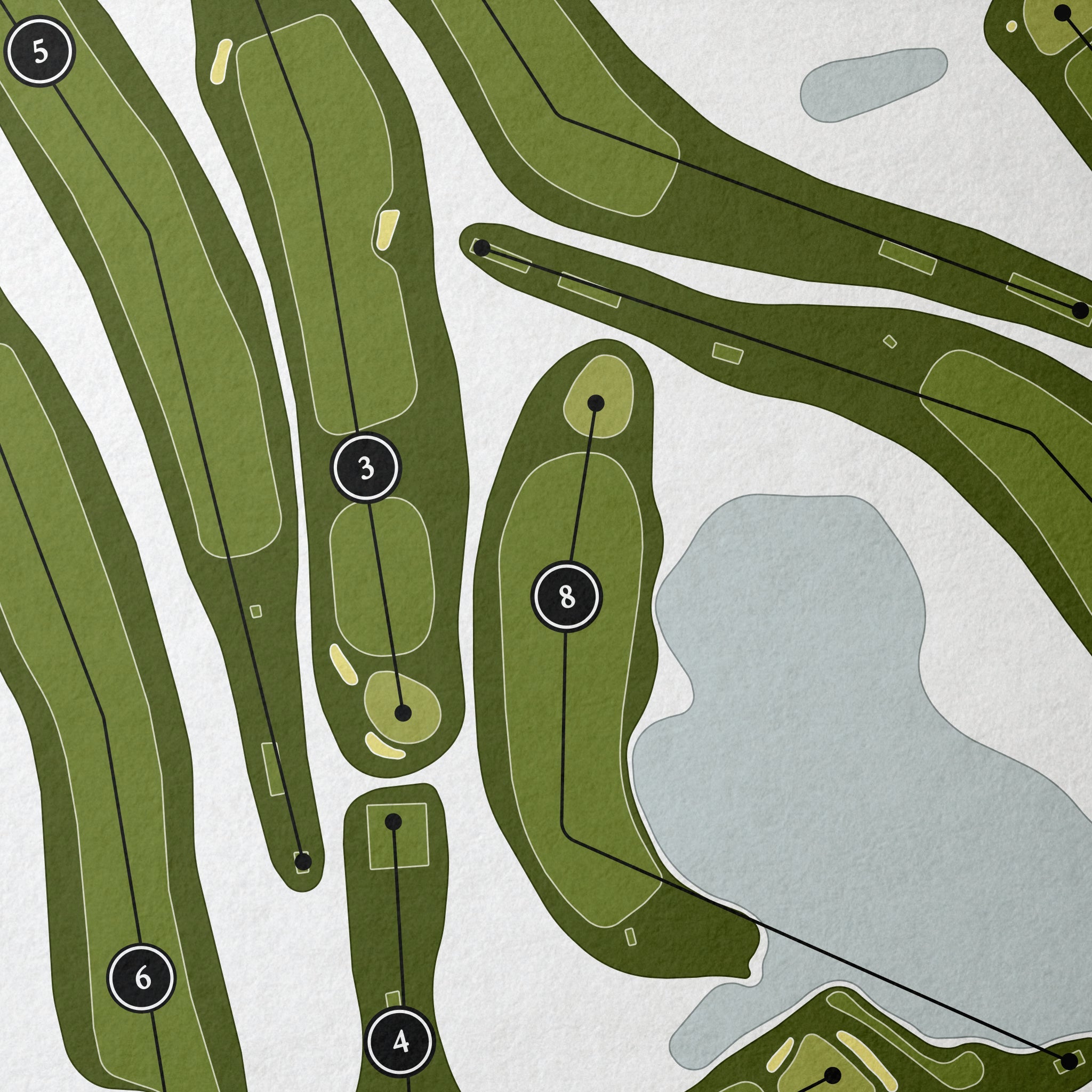 Midland Hills Country Club | Golf Course Print | Close Up