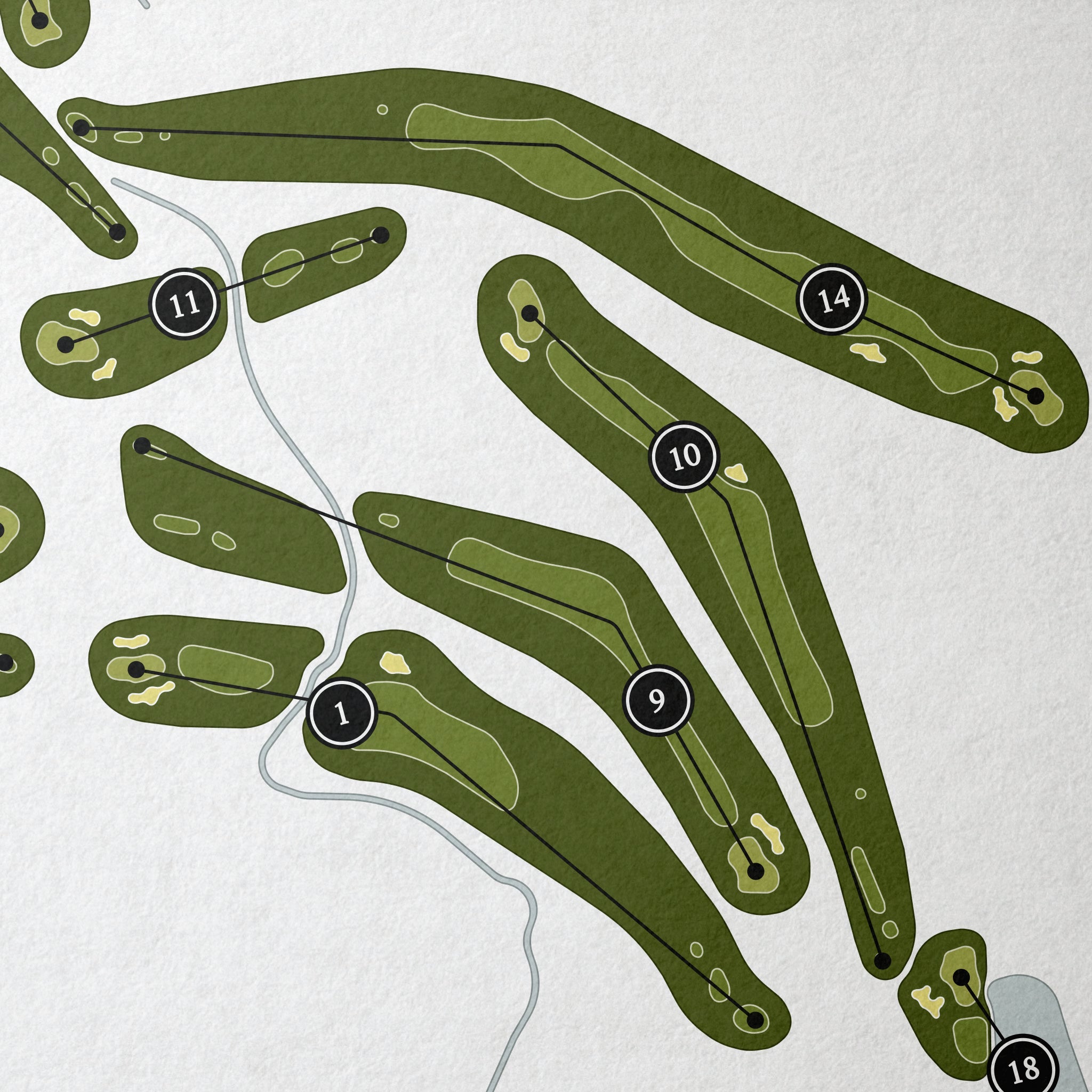 Mill Creek Country Club | Golf Course Map | Close Up
