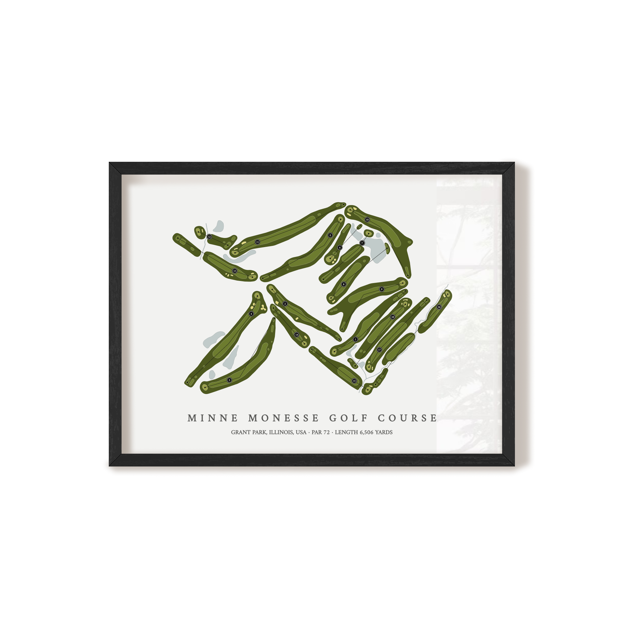 Minne Monesse Golf Course | Golf Course Map | Black+Frame