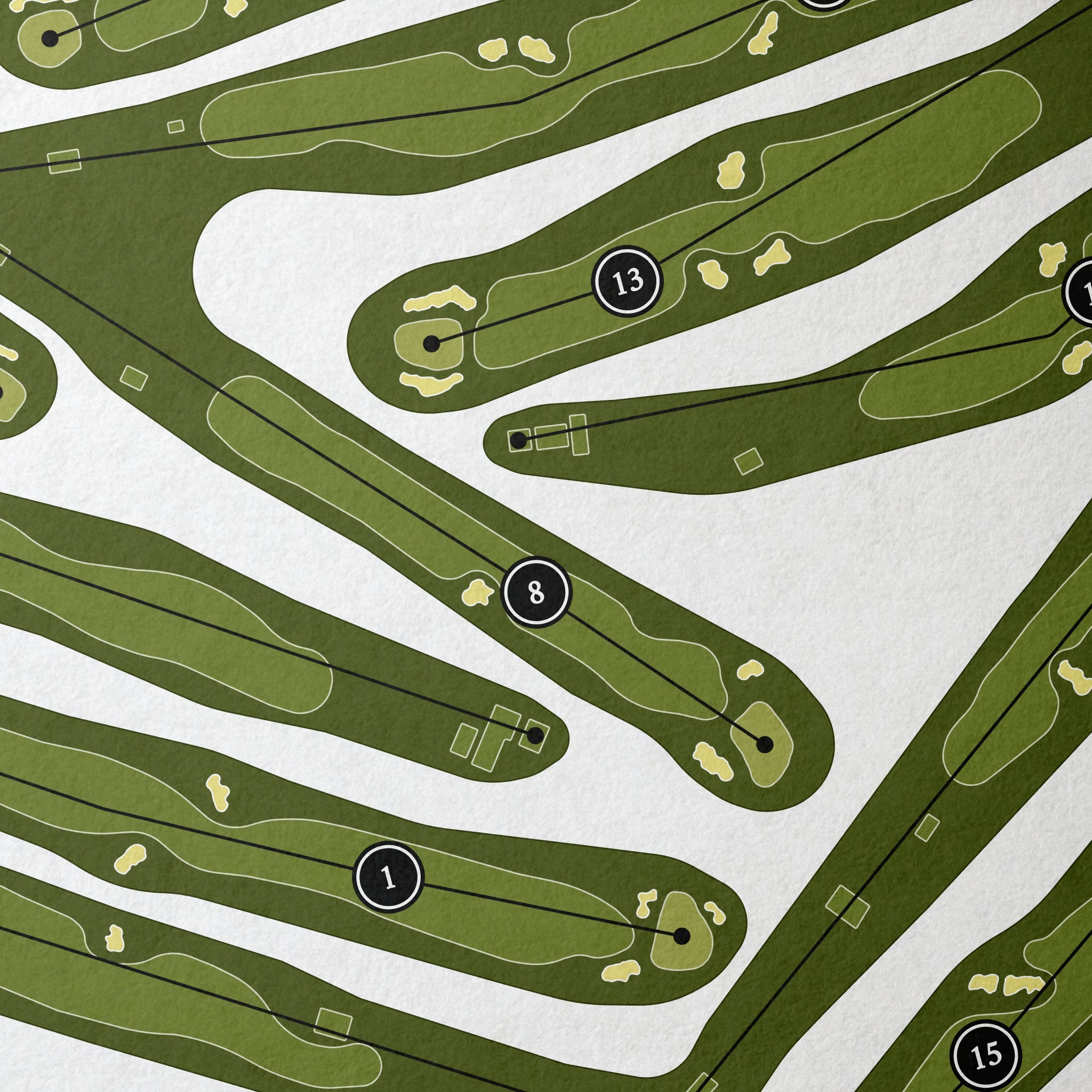 Minneapolis Golf Club | Golf Course Print | Close Up