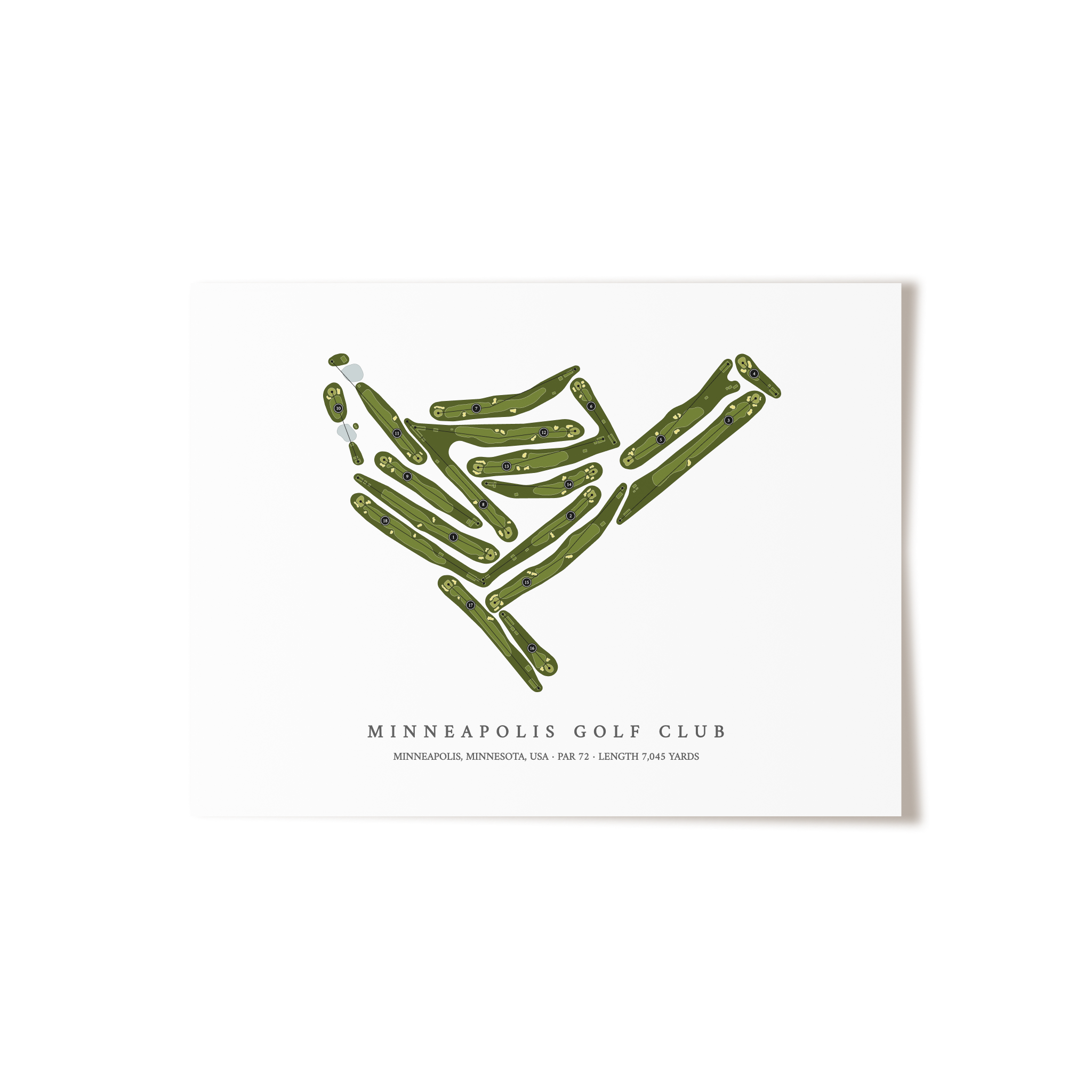 Minneapolis Golf Club | Golf Course Print | Unframed