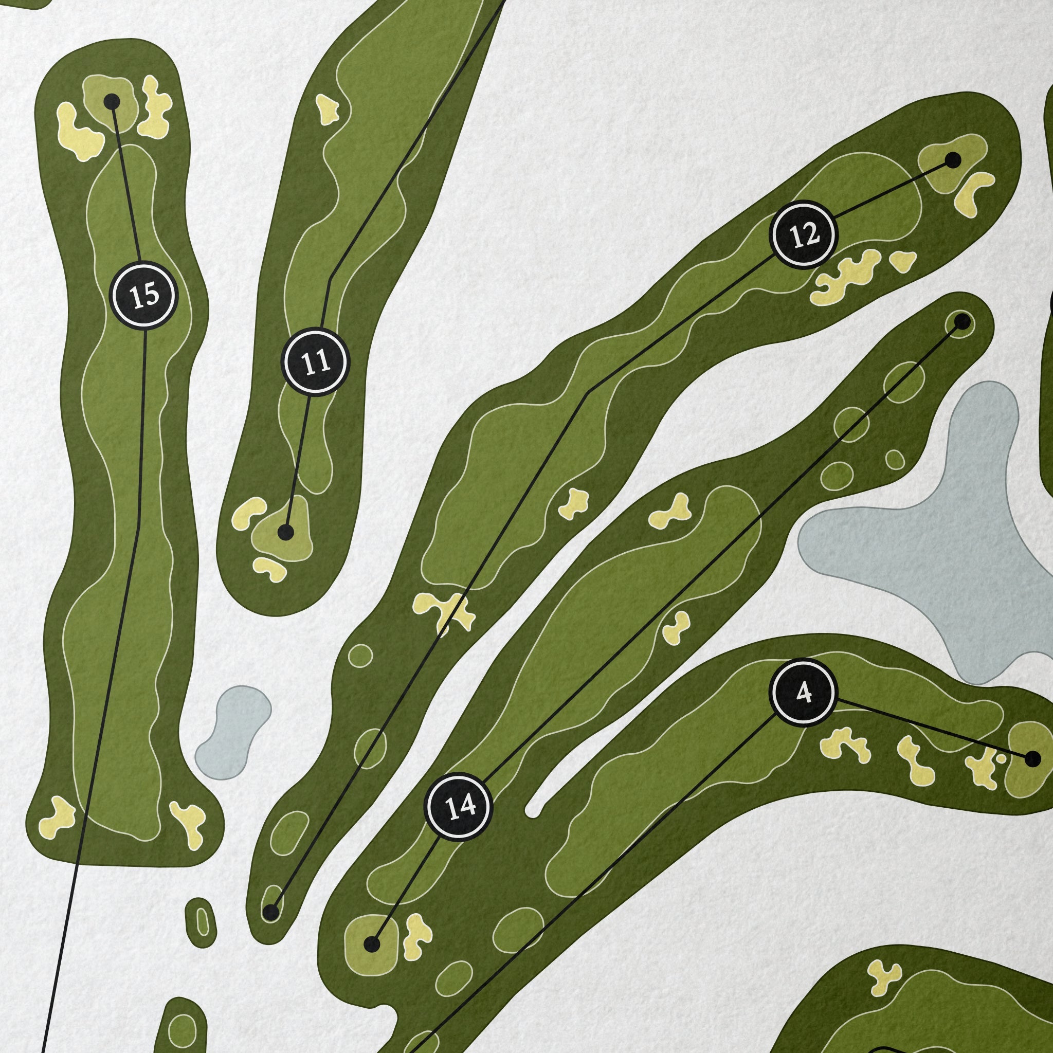 Minocqua Country Club | Golf Course Map | Close Up