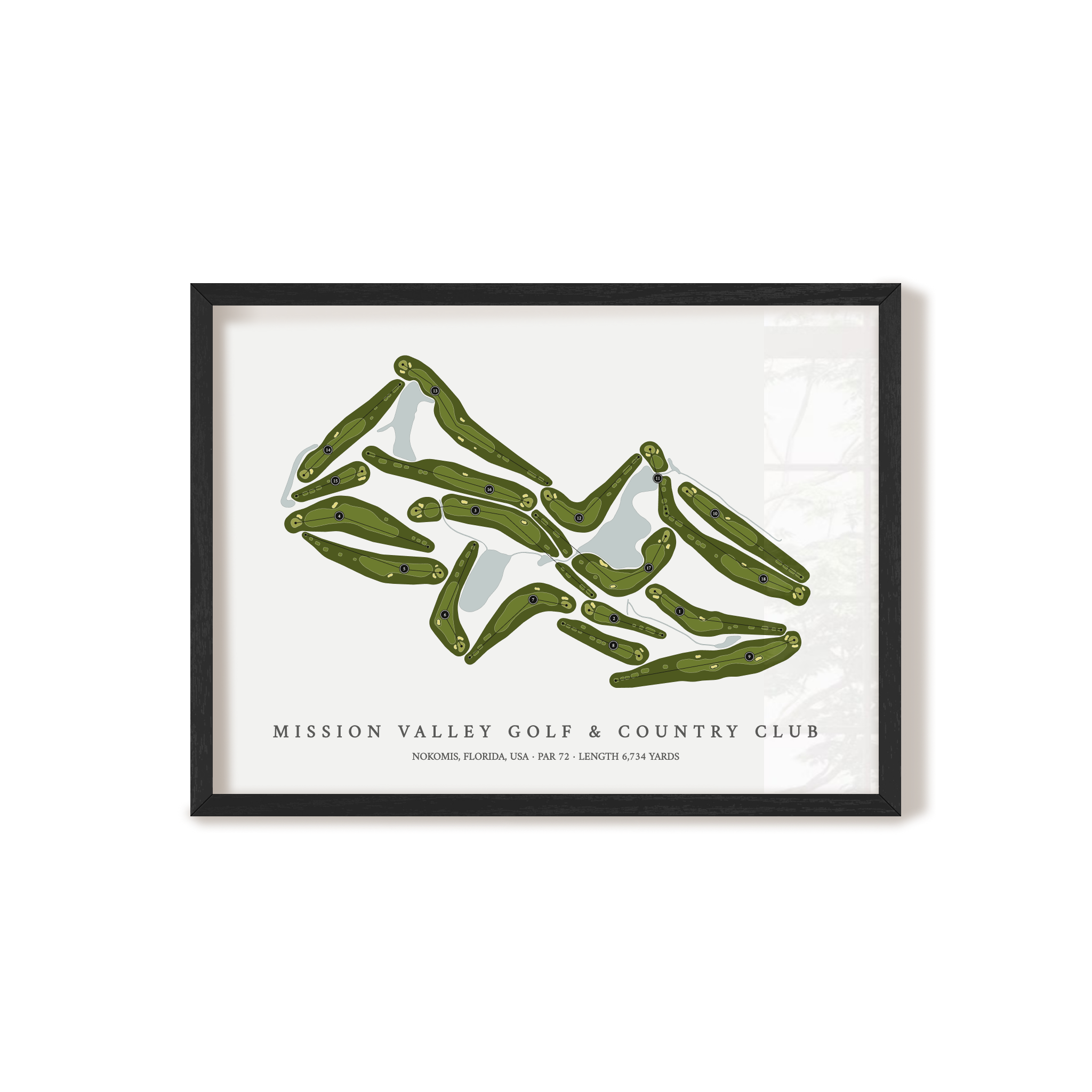 Mission Valley Golf & Country Club | Golf Course Print | Black Frame