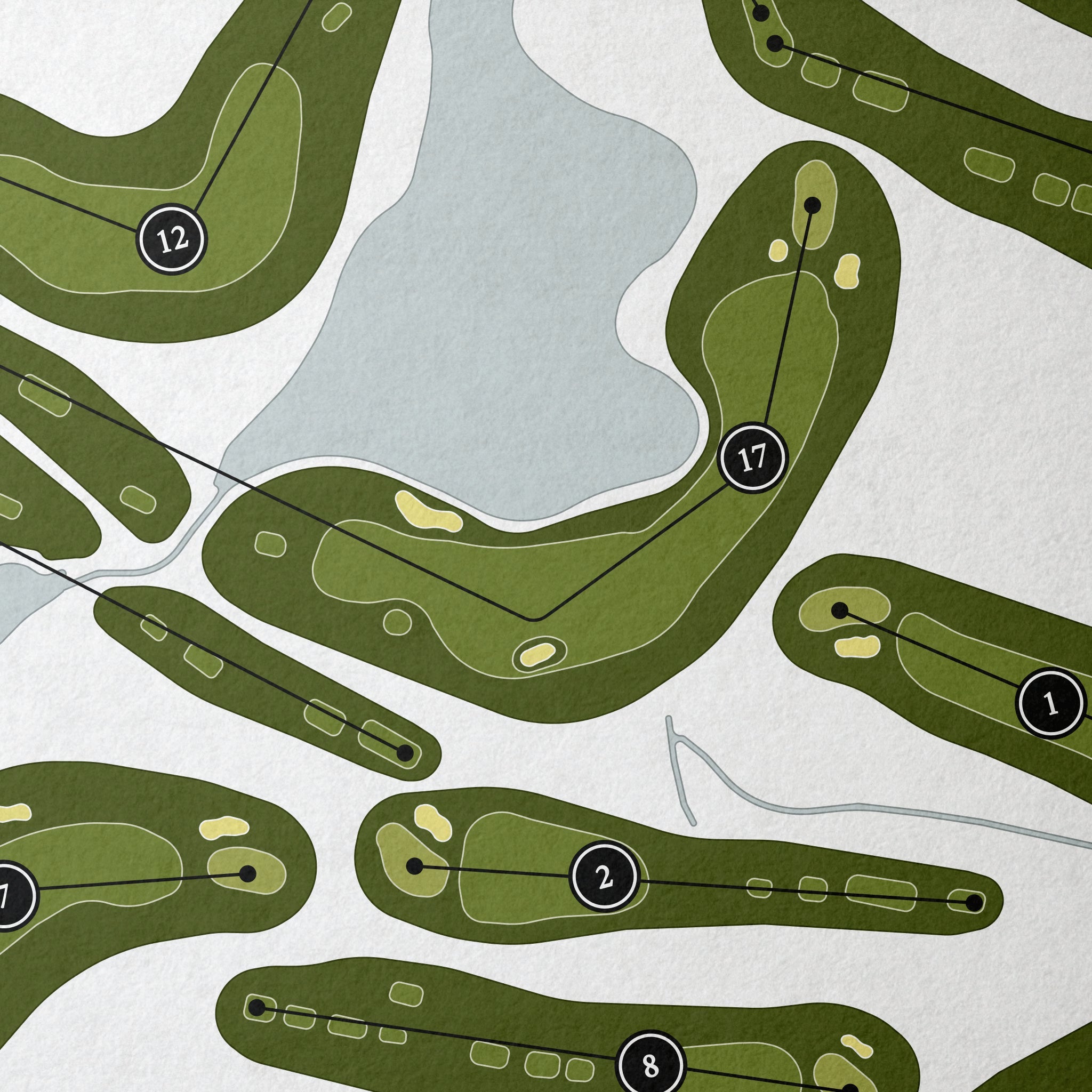 Mission Valley Golf & Country Club | Golf Course Print | Close Up